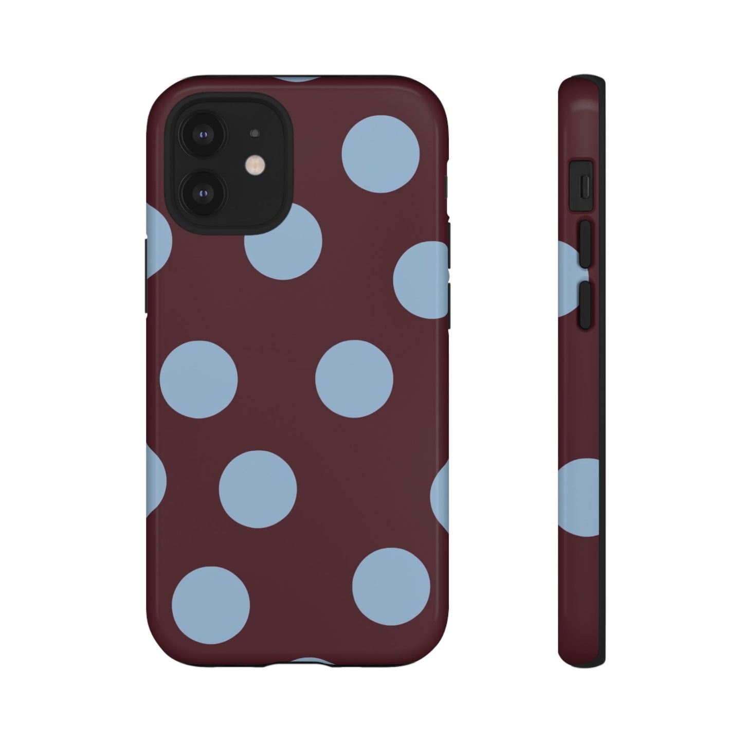 Blue & Burgundy Polka Dot Tough Phone Case