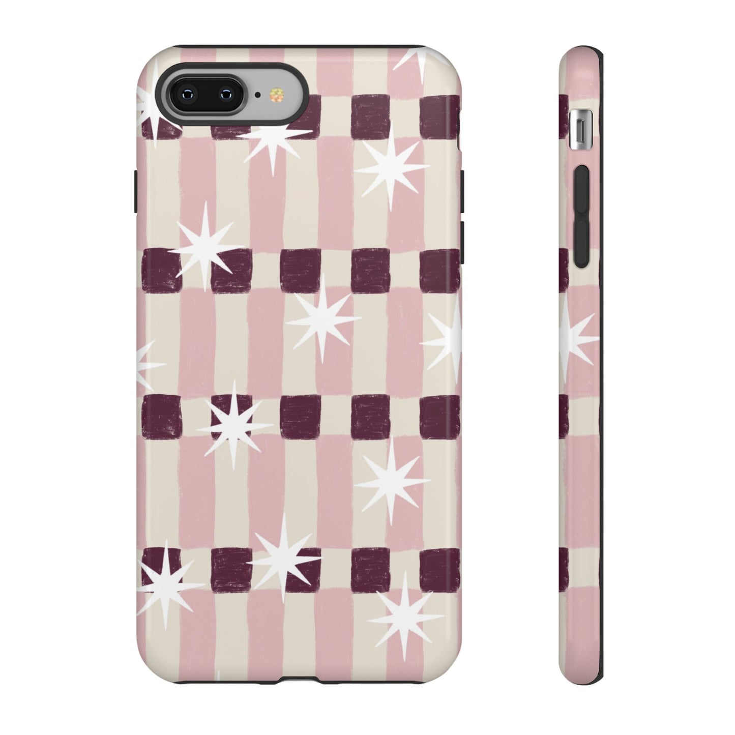 Pink Retro Starburst Tough Phone Case