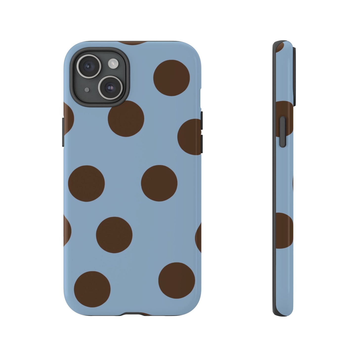 Blue & Brown Polka Dot Tough Phone Case