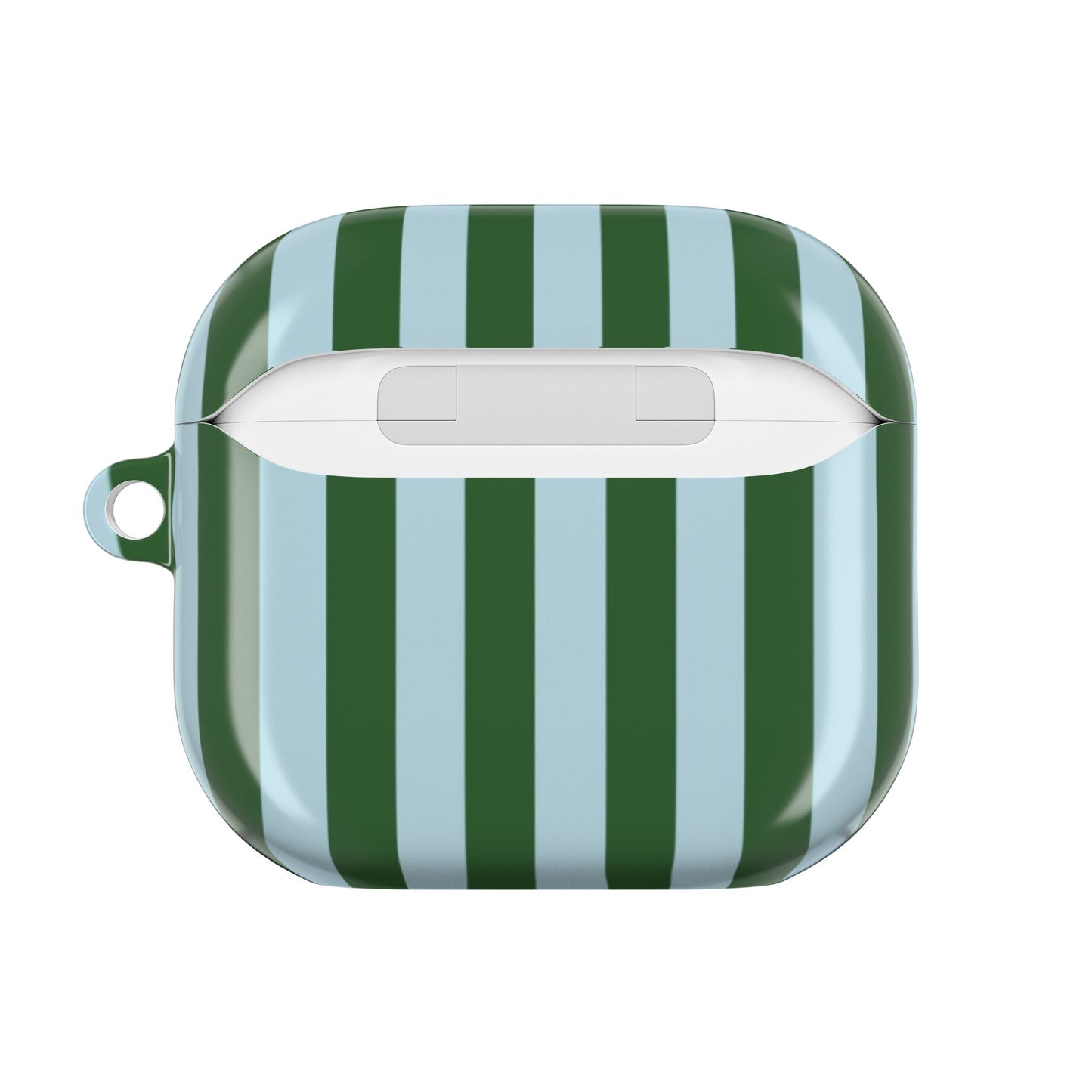 Striped Green AirPod Case – Retro Vertical Stripe Protective Cover