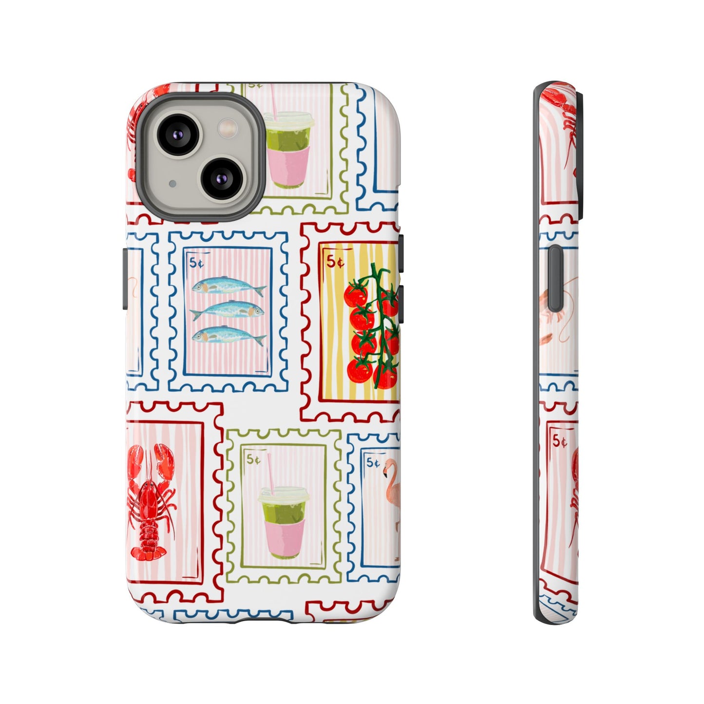 Stamp Pattern Phone Case — Vintage Coastal Icons