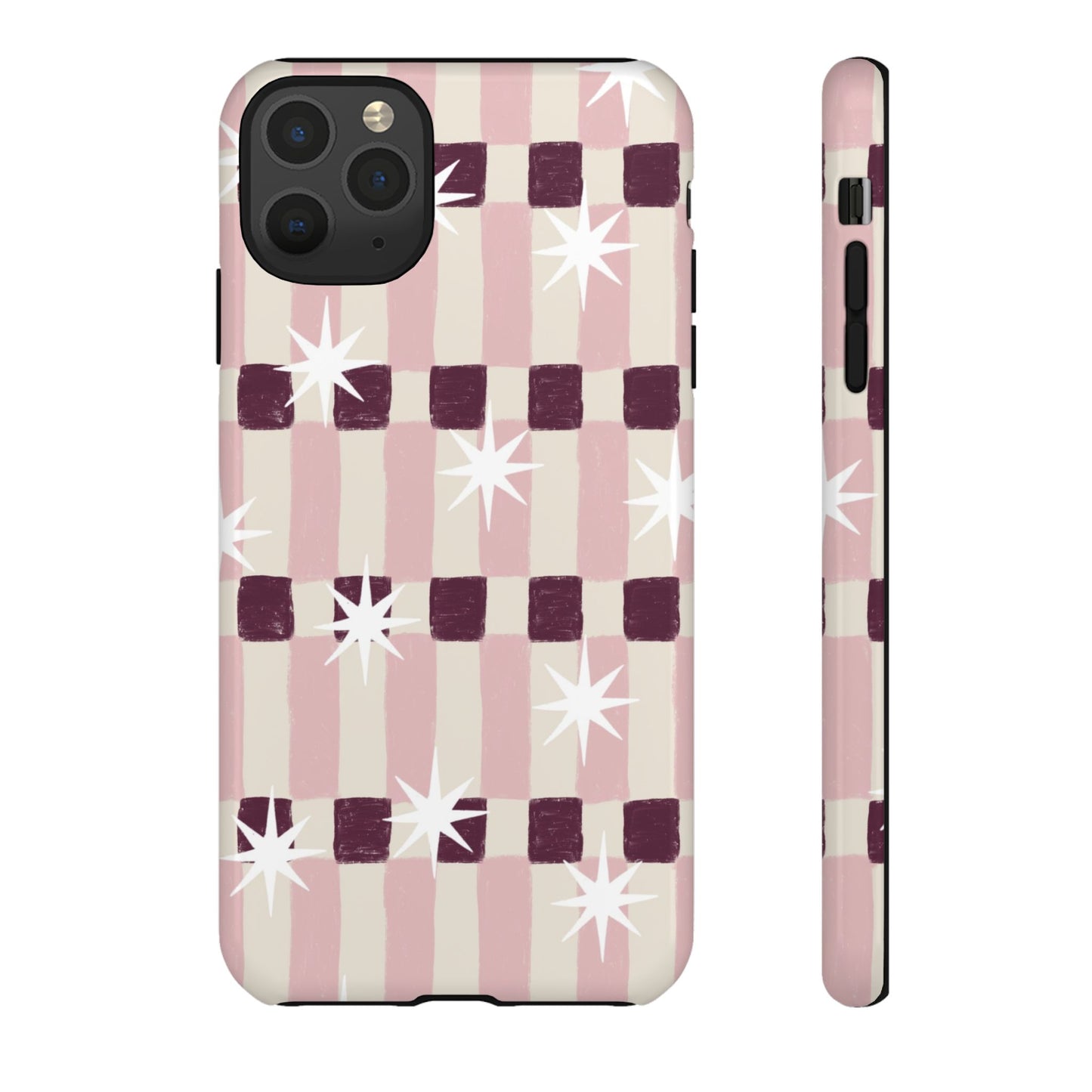 Pink Retro Starburst Tough Phone Case