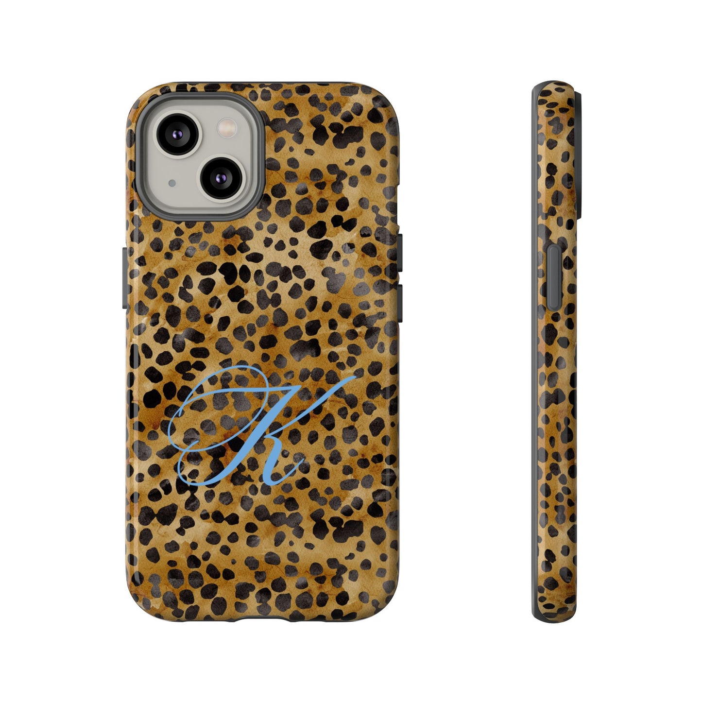 Personalized Initial Leopard Monogram Tough Case