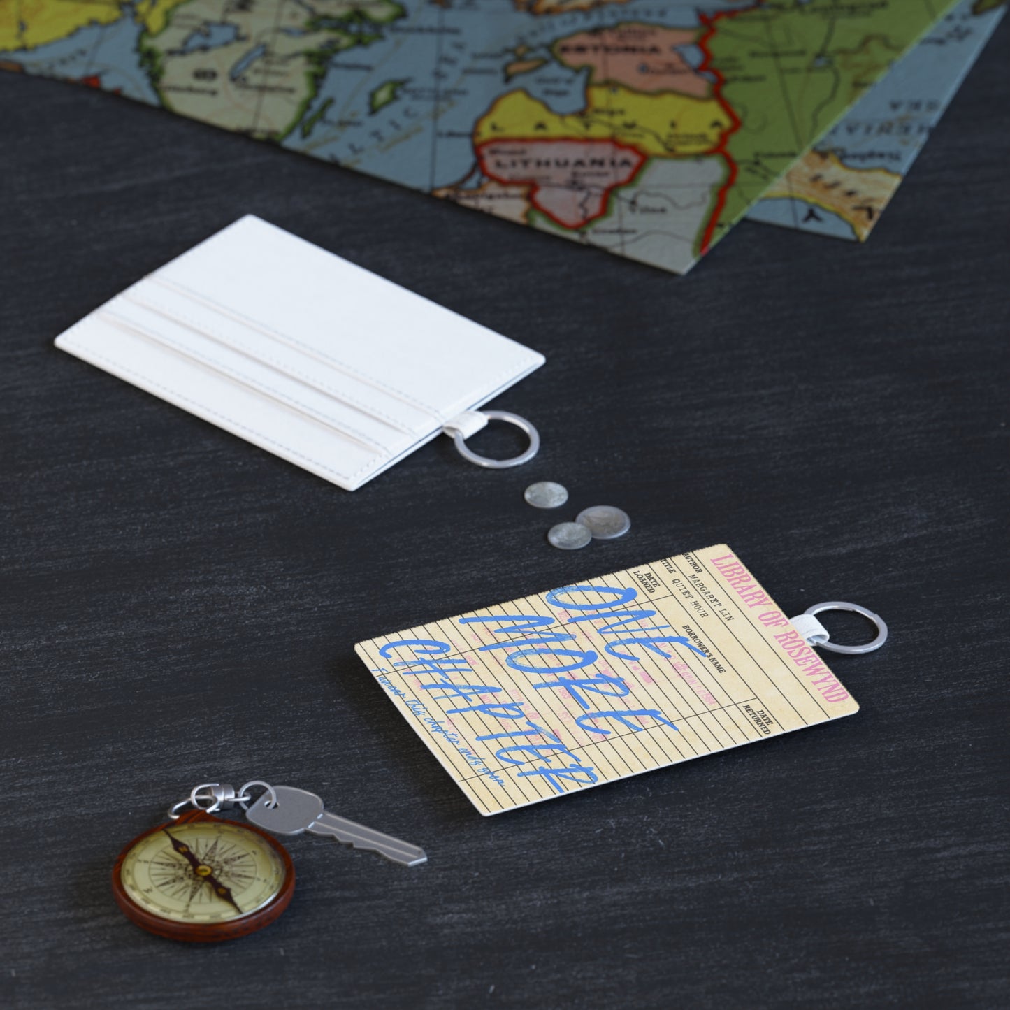 Library Due Date Leather Card Holder