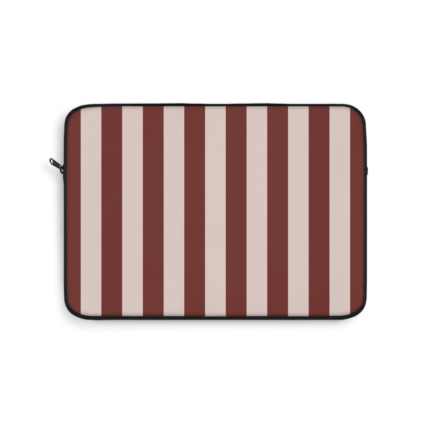 Striped Burgundy Laptop Sleeve — Minimalist Vertical Stripe Protective Case