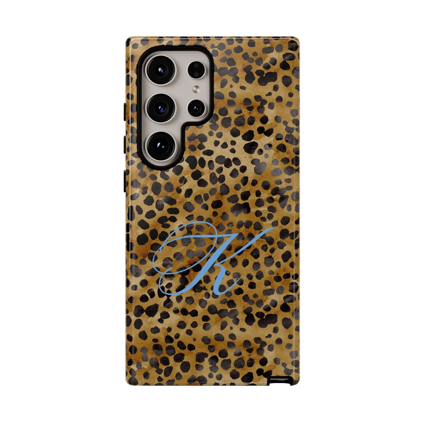 Personalized Initial Leopard Monogram Tough Case