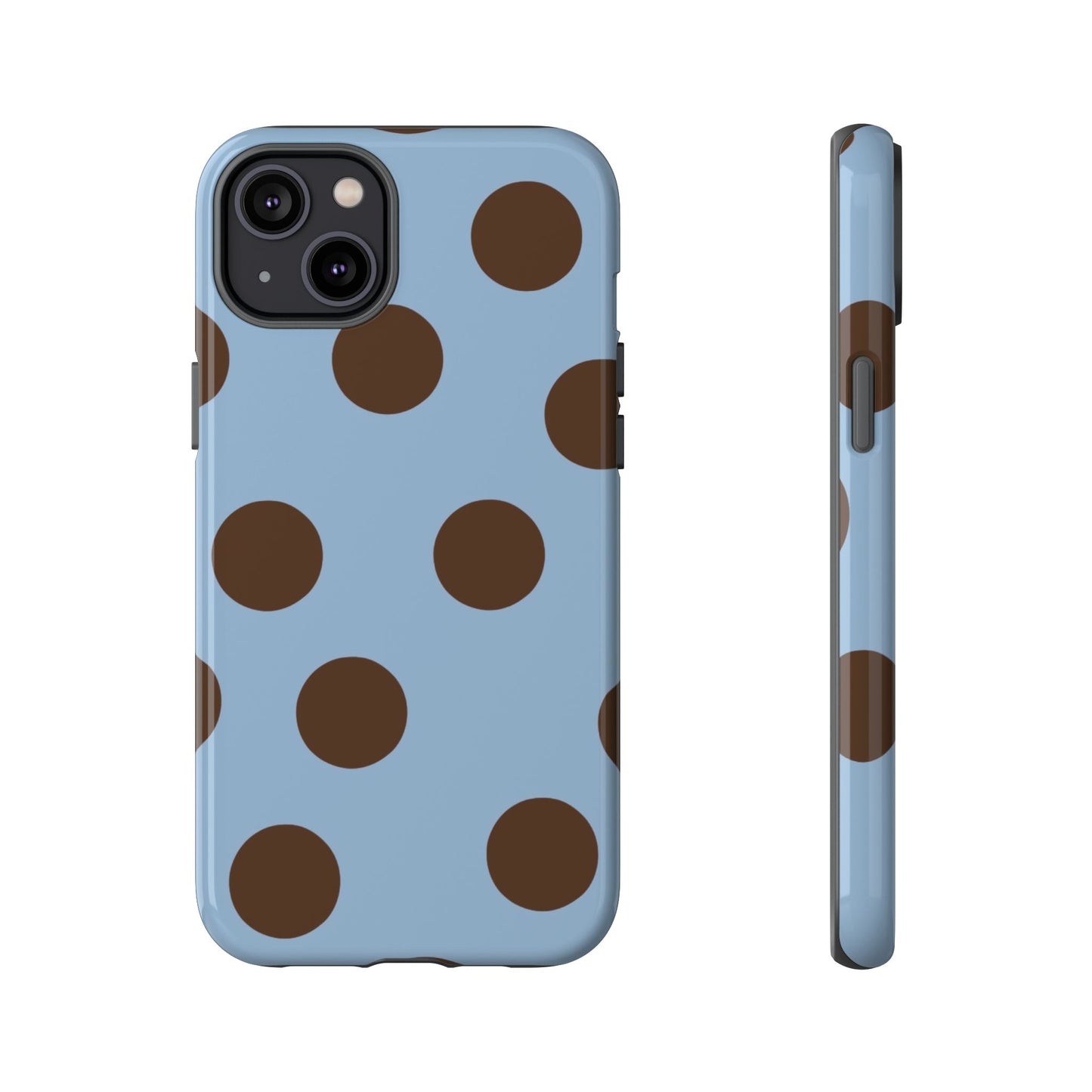 Blue & Brown Polka Dot Tough Phone Case