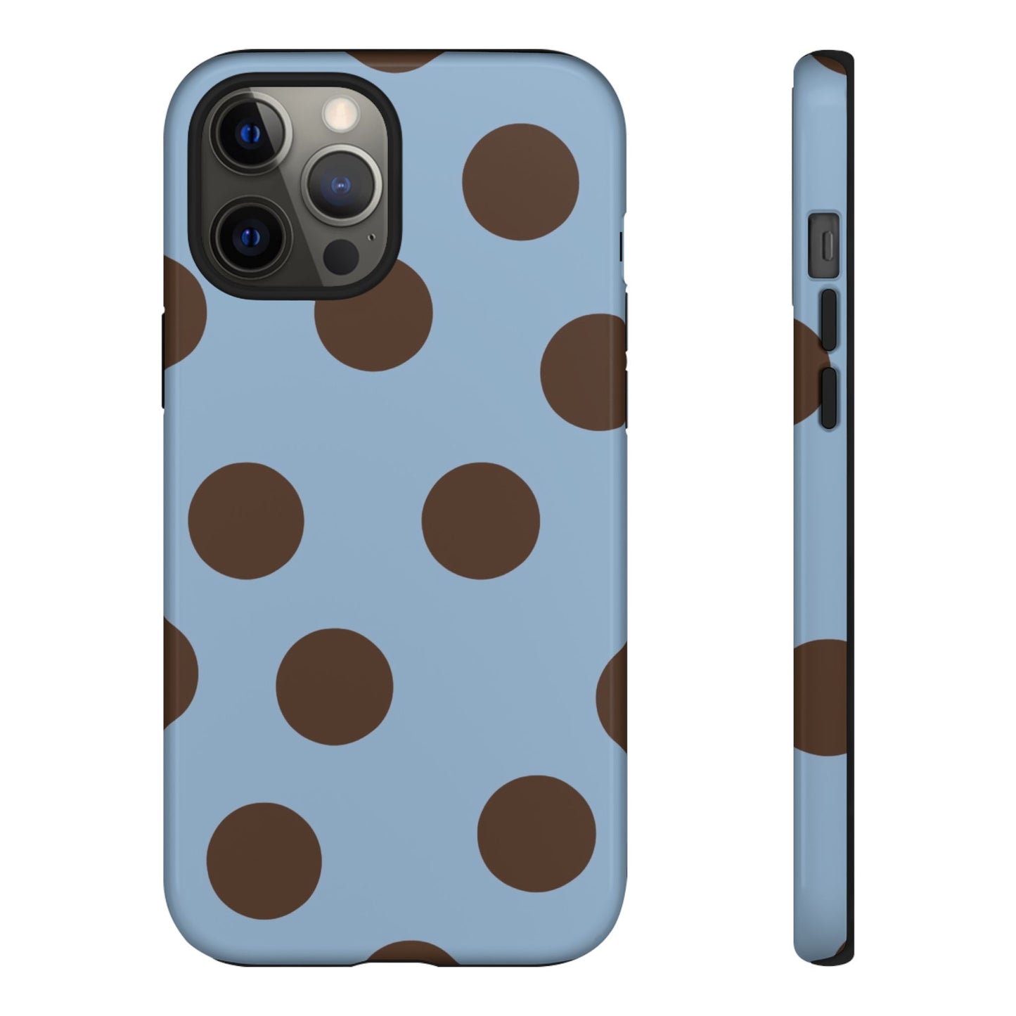Blue & Brown Polka Dot Tough Phone Case
