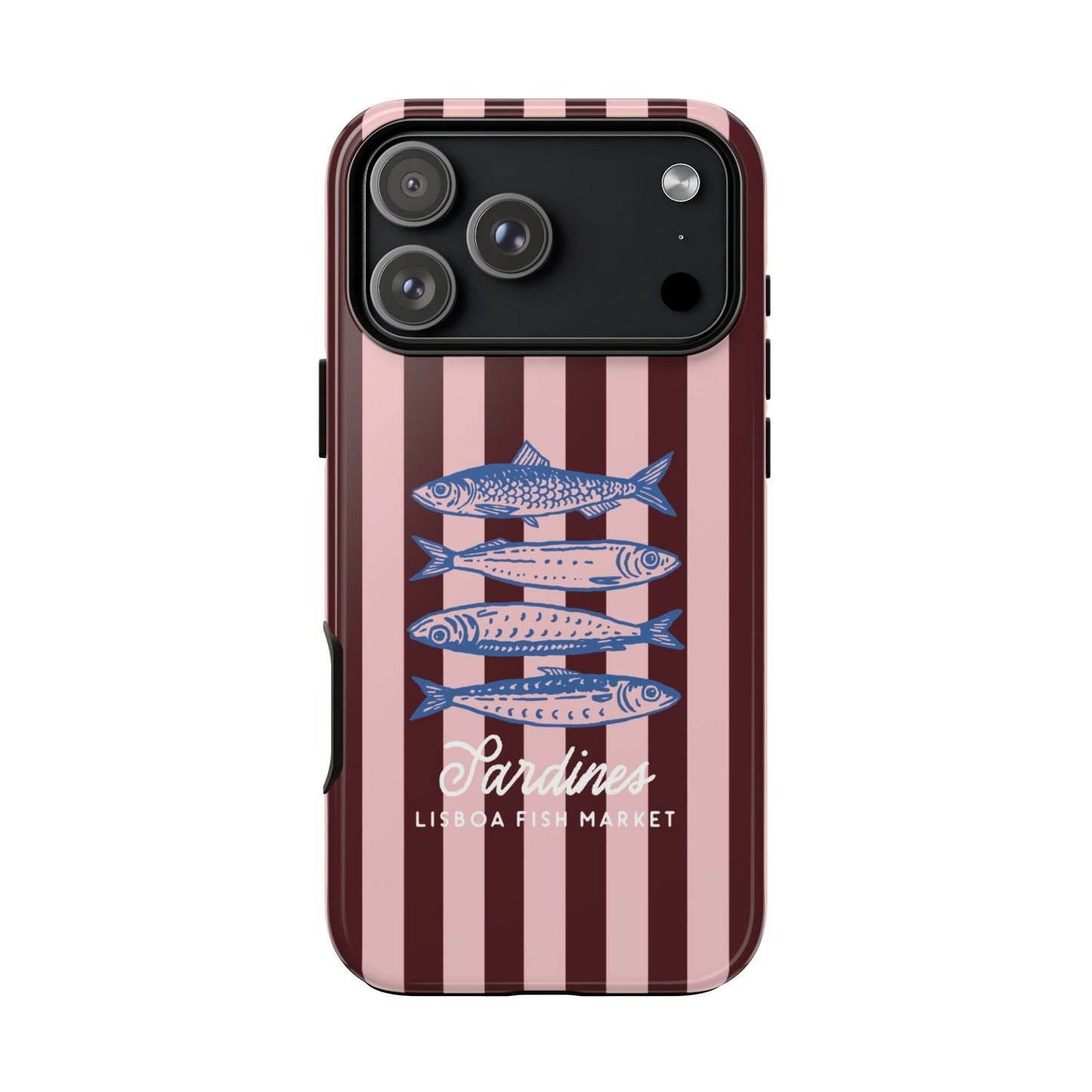 Striped Vintage Sardines Phone Case