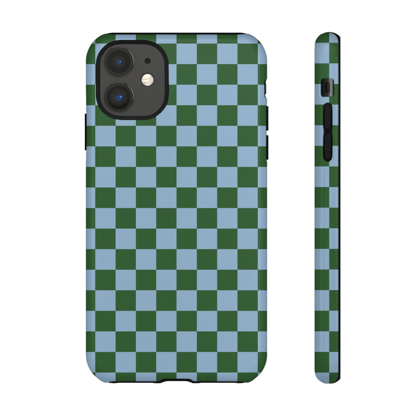 Green & Blue Checkered Phone Case