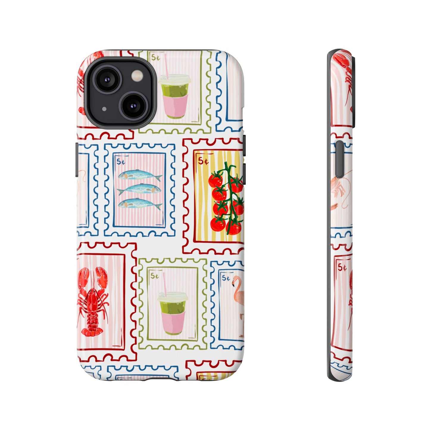 Stamp Pattern Phone Case — Vintage Coastal Icons