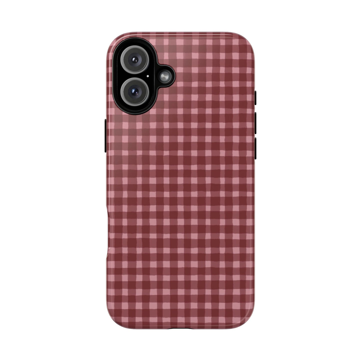 Gingham Burgundy Tough Phone Case