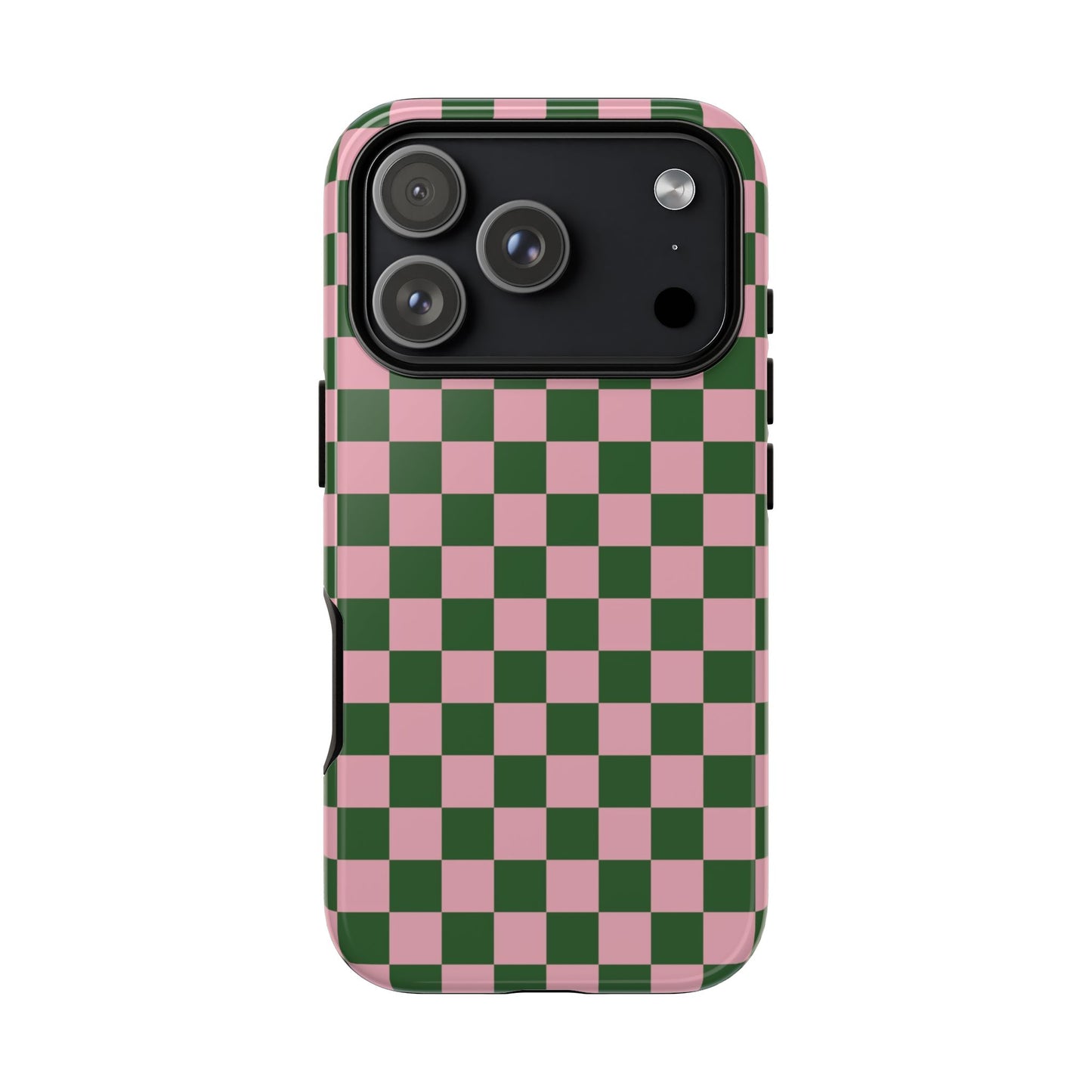 Green & Pink Checkered Phone Case