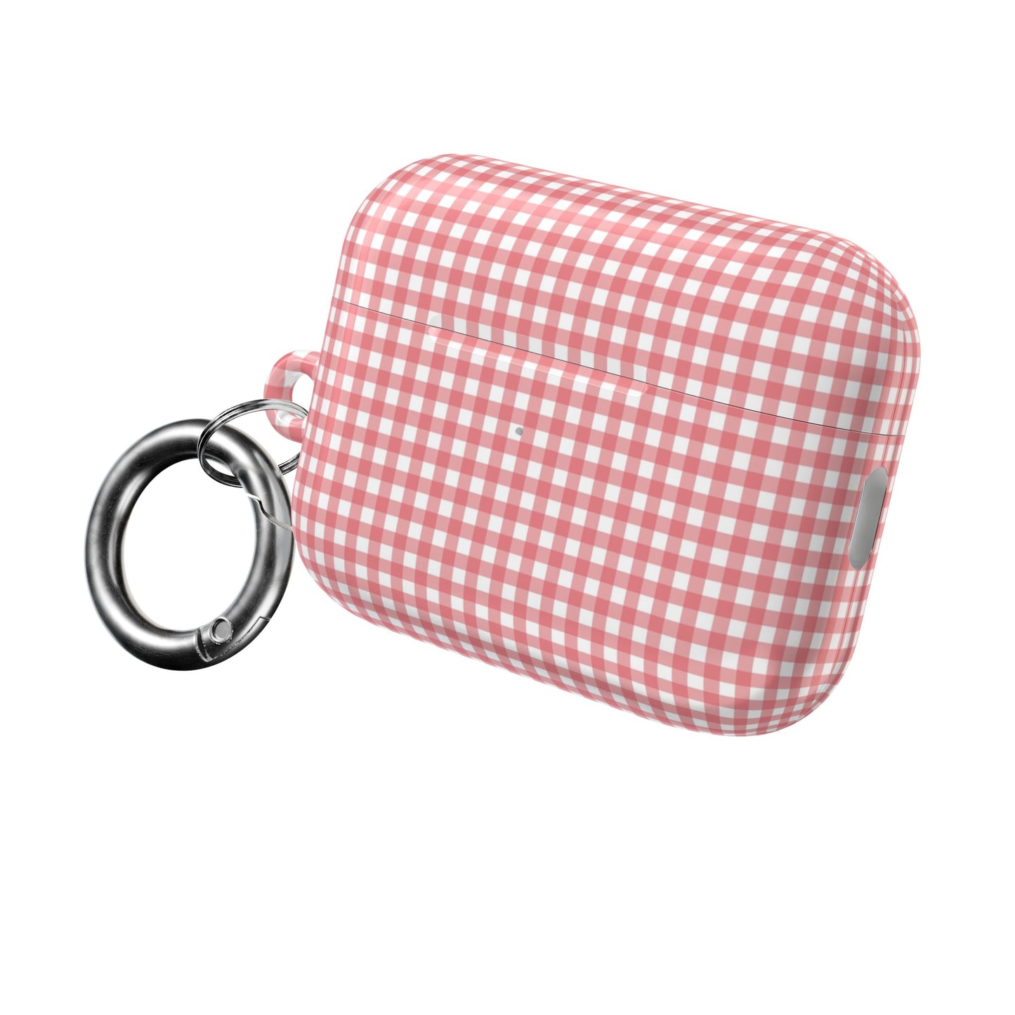 Gingham Pink AirPod Case — Cute Checkered Protective Cover