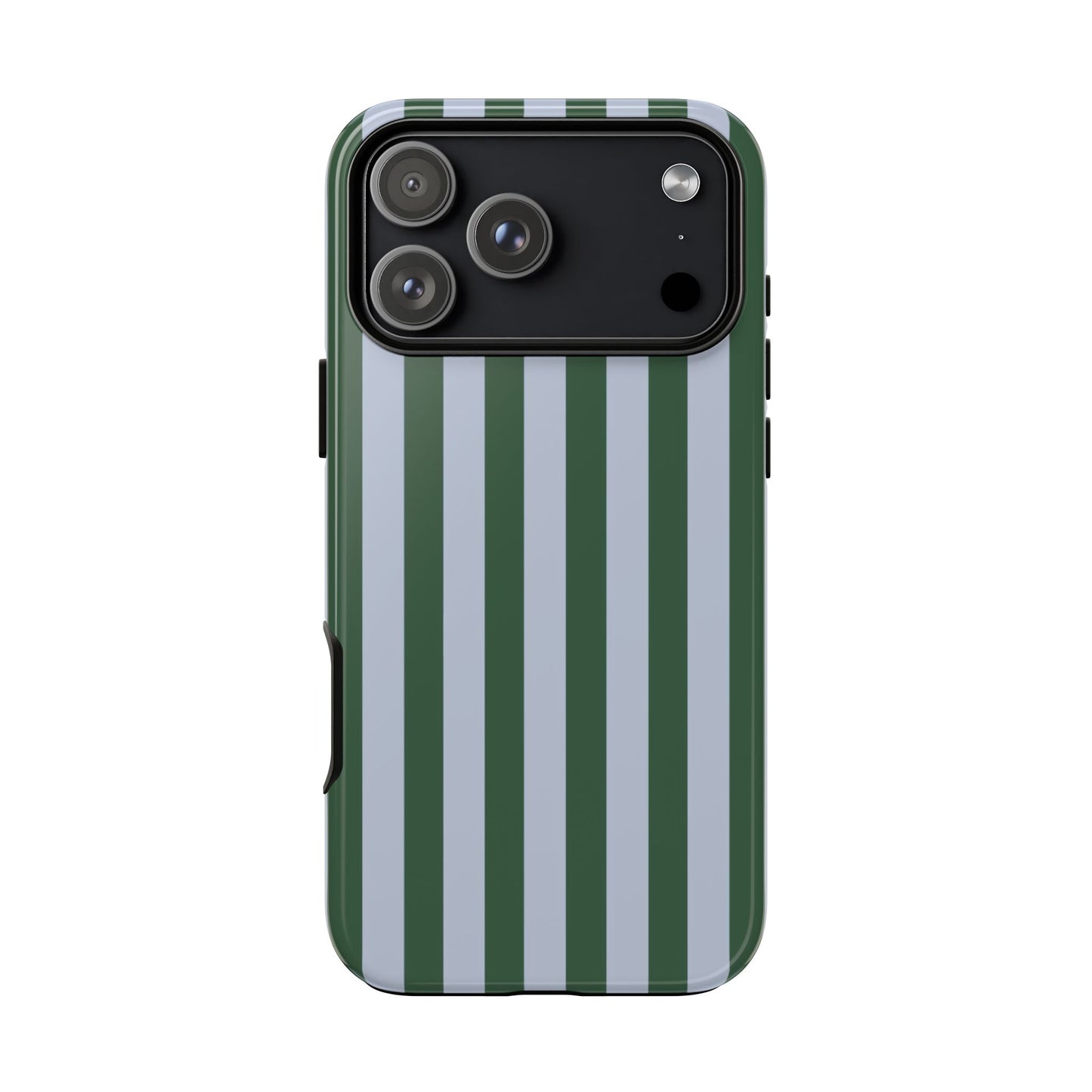 Green & Blue Striped Tough Phone Case — Durable Protective Phone Case