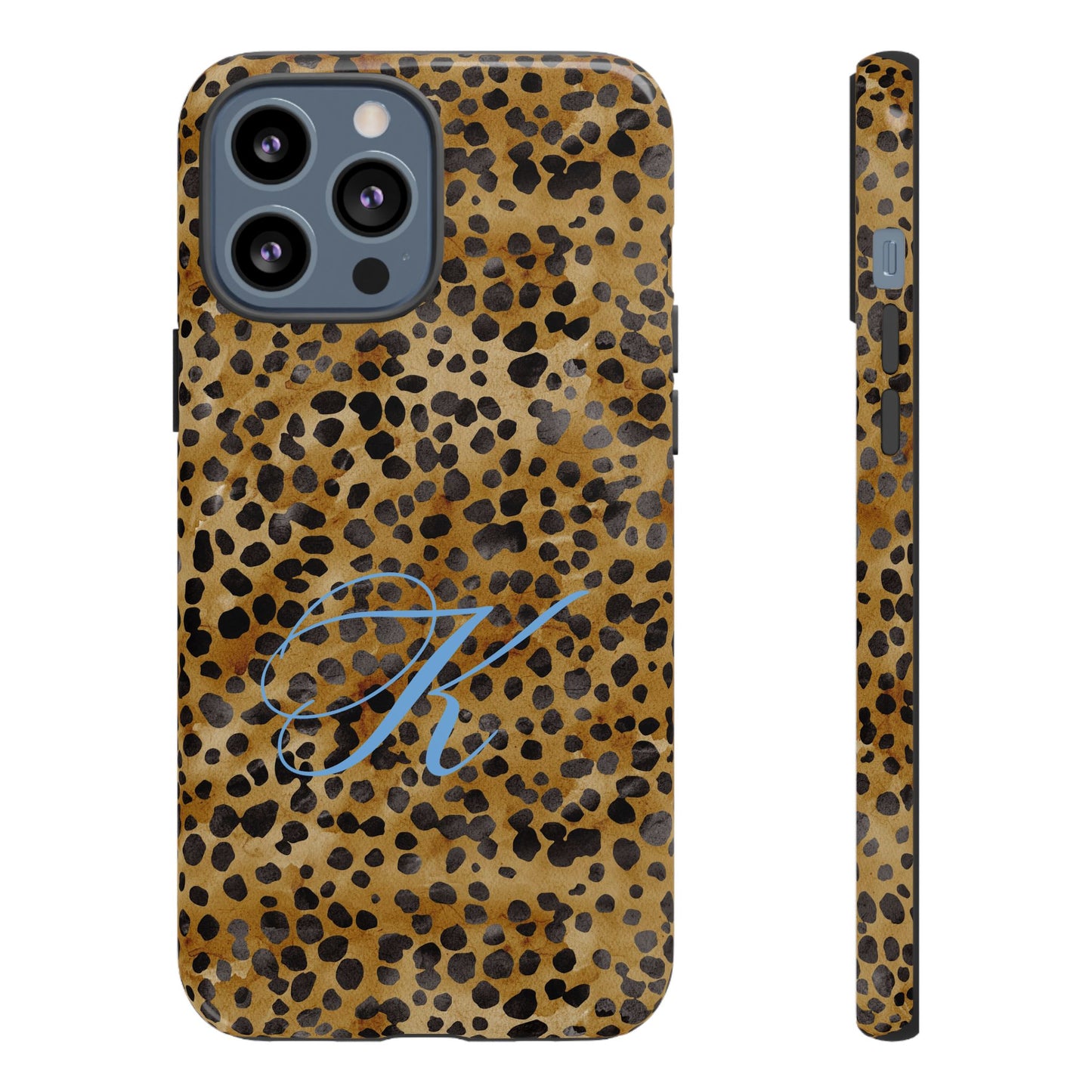 Personalized Initial Leopard Monogram Tough Case