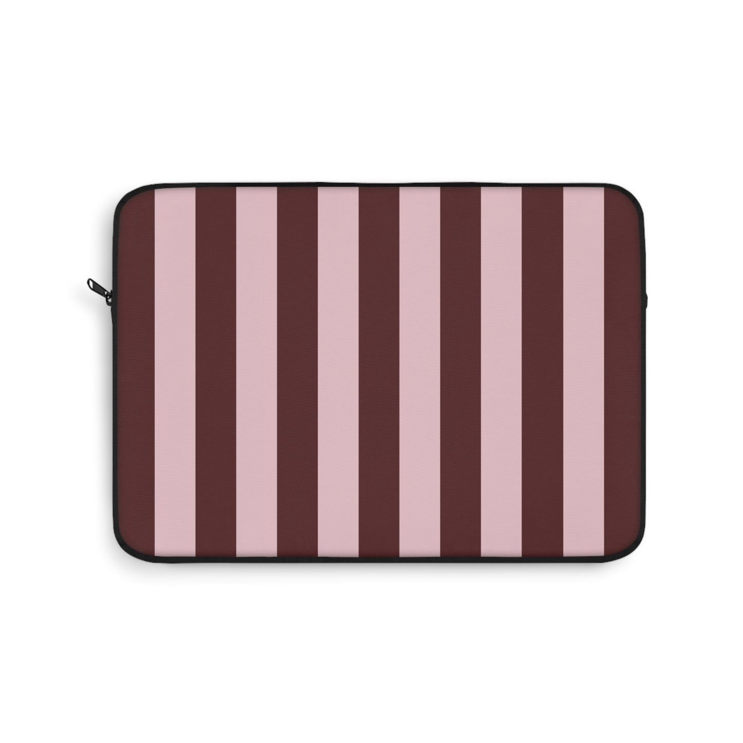 Pink & Burgundy Vertical Stripe Laptop Sleeve — Sleek Striped Laptop Case
