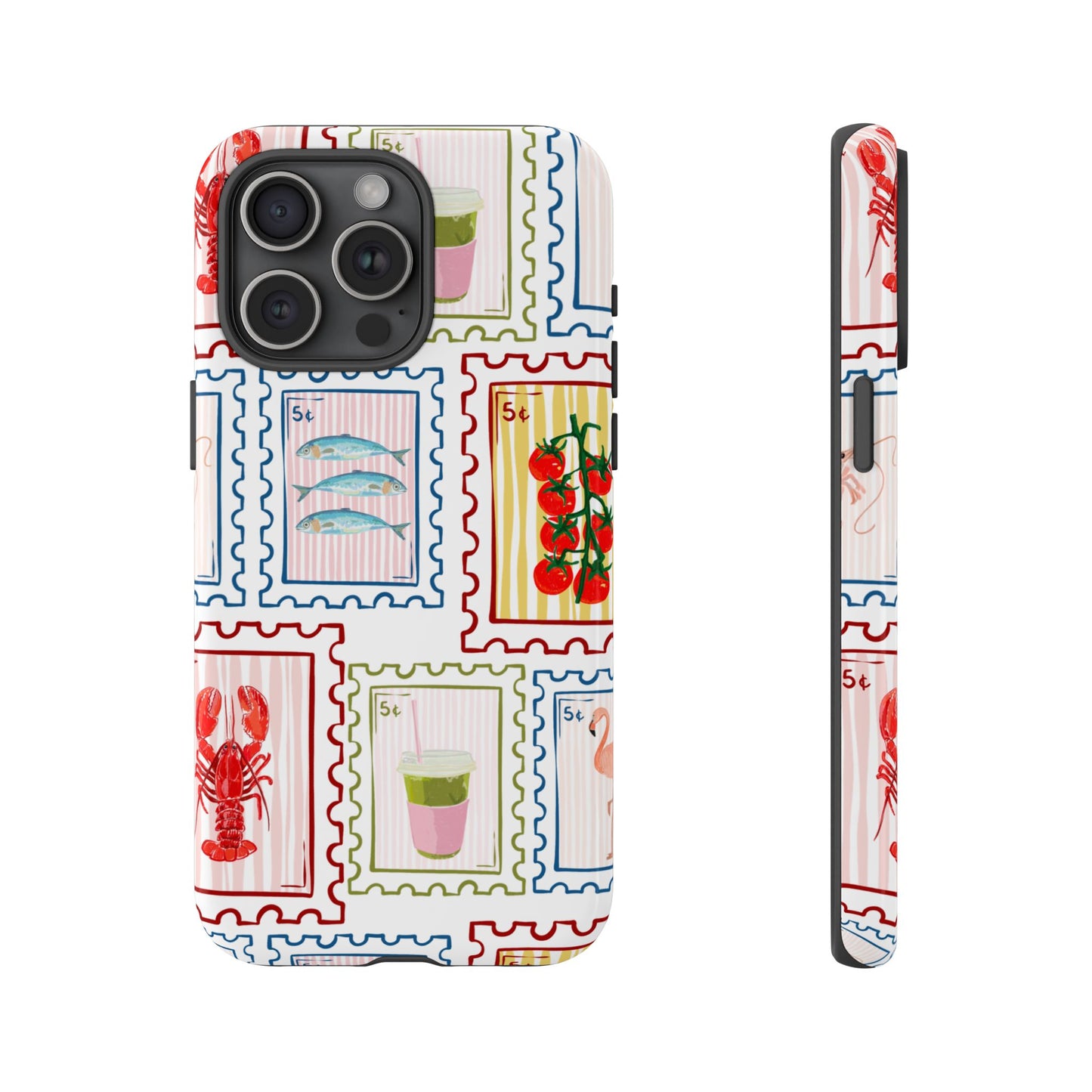 Stamp Pattern Phone Case — Vintage Coastal Icons