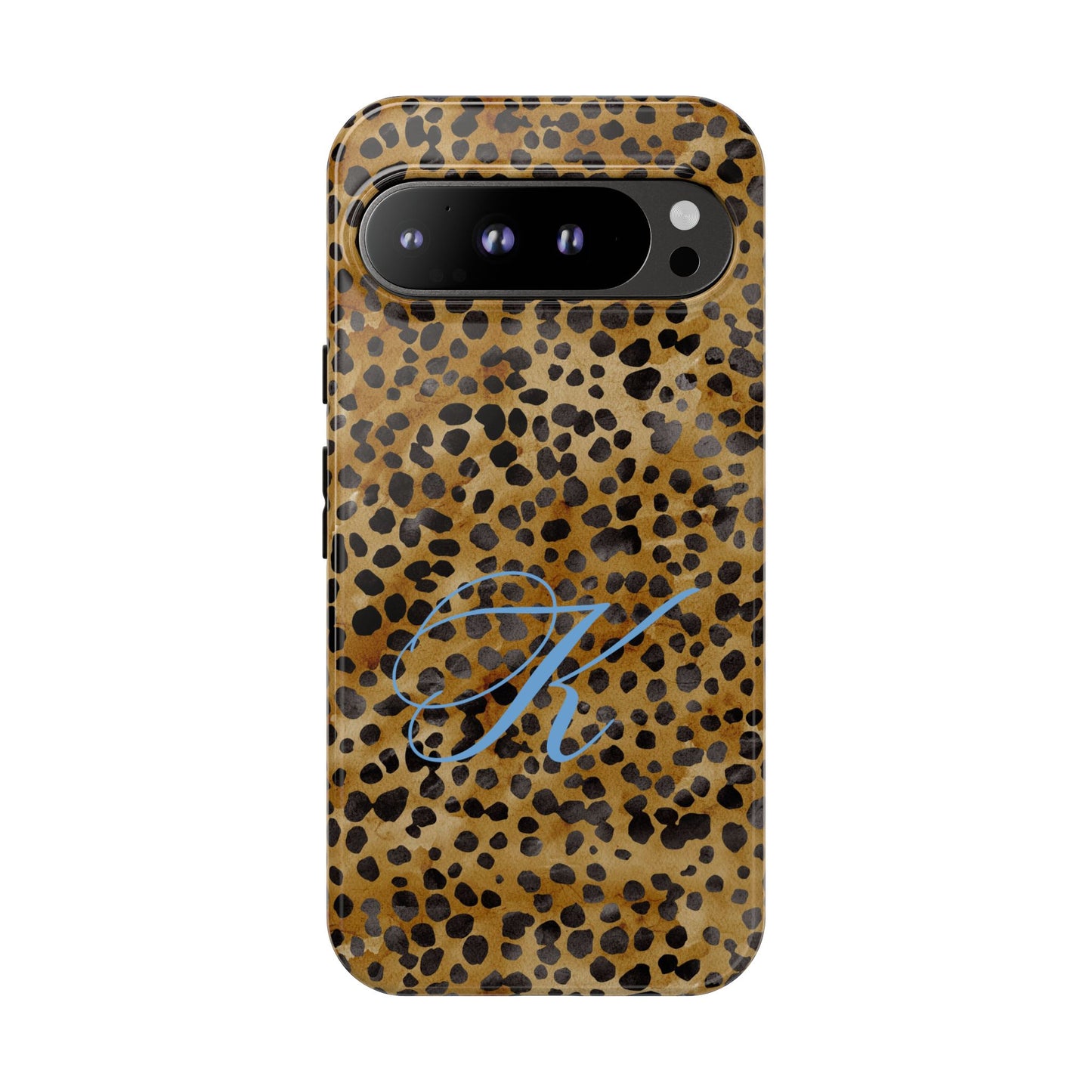 Personalized Initial Leopard Monogram Tough Case
