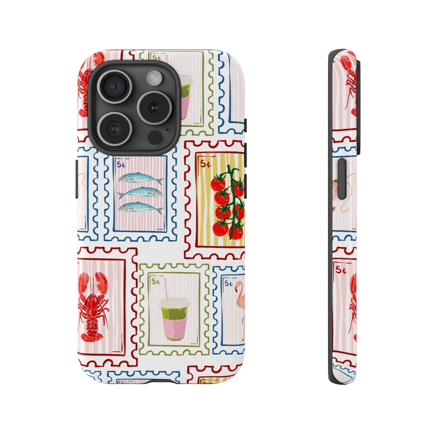 Stamp Pattern Phone Case — Vintage Coastal Icons