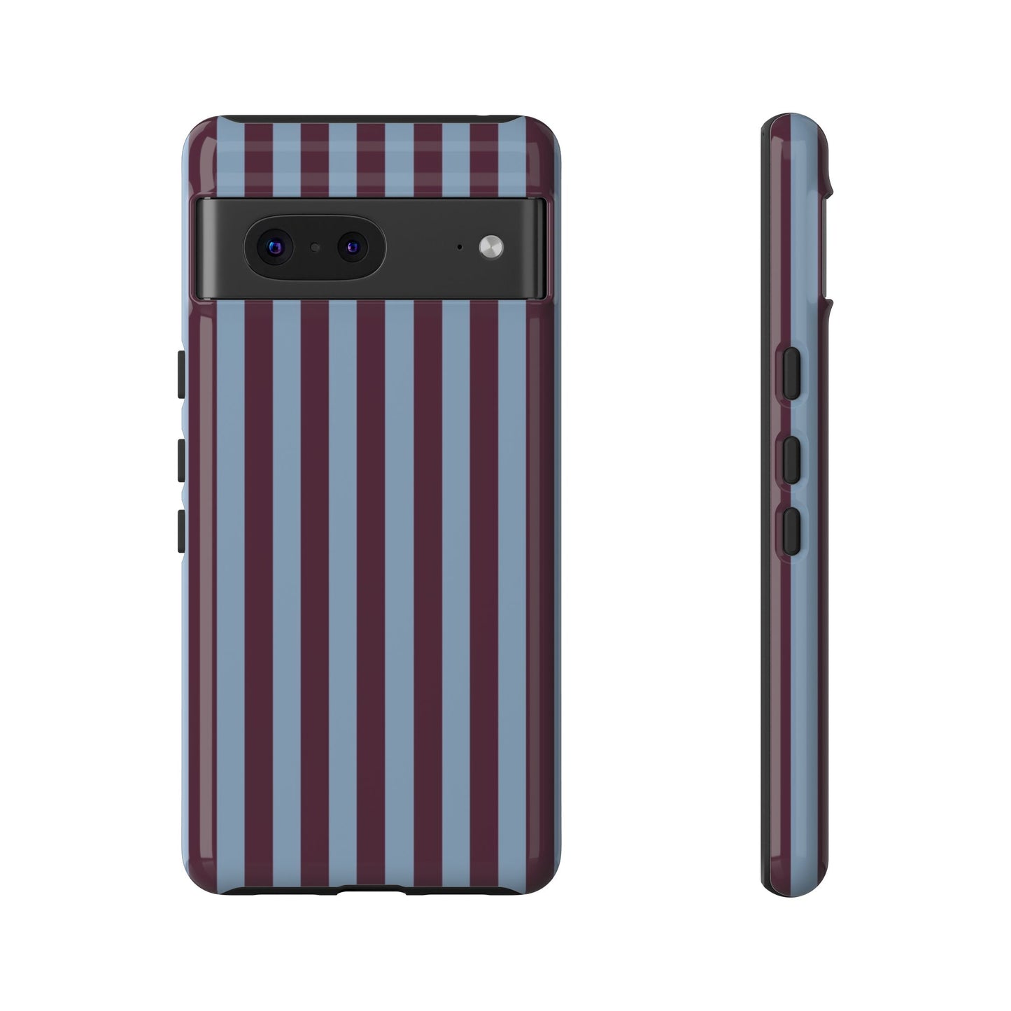 Blue & Maroon Striped Tough Phone Case