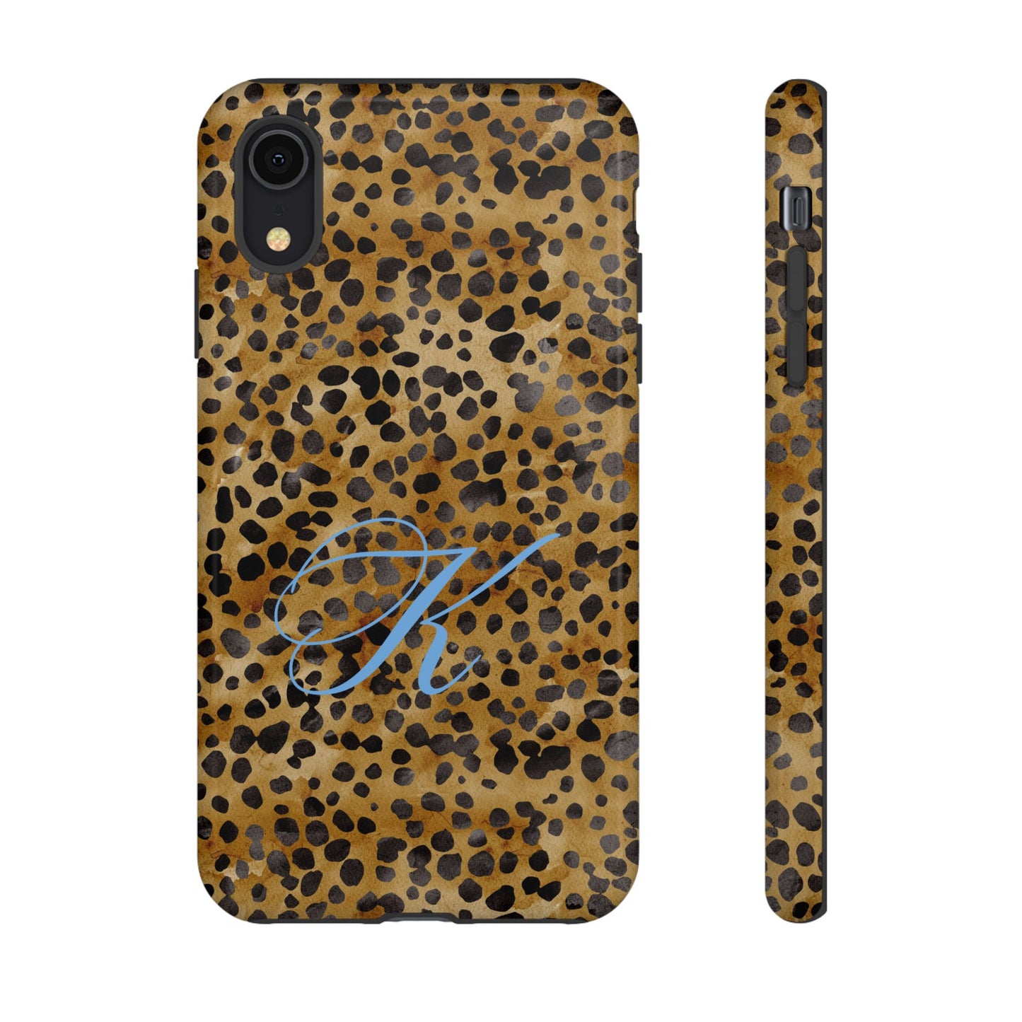 Personalized Initial Leopard Monogram Tough Case