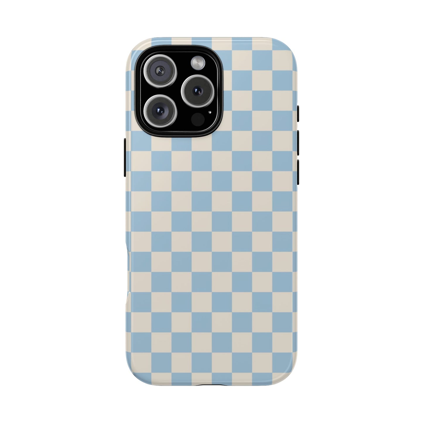 Blue & Beige Checkered Phone Case