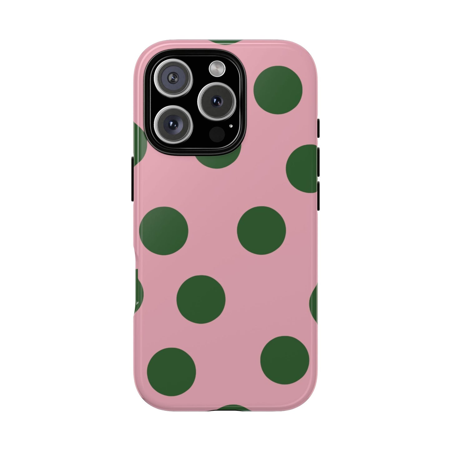 Pink & Green Polka Dot Tough Phone Case