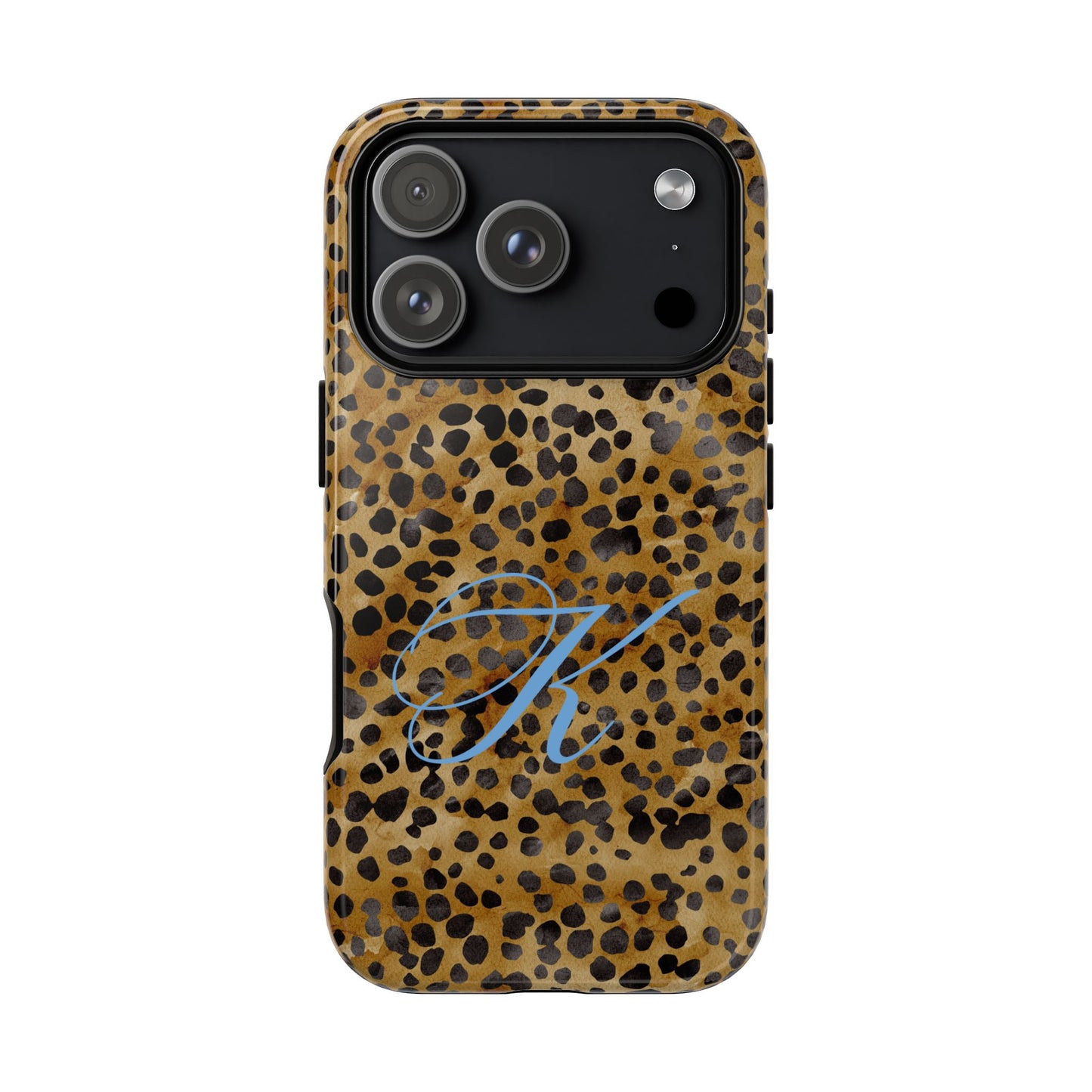 Personalized Initial Leopard Monogram Tough Case