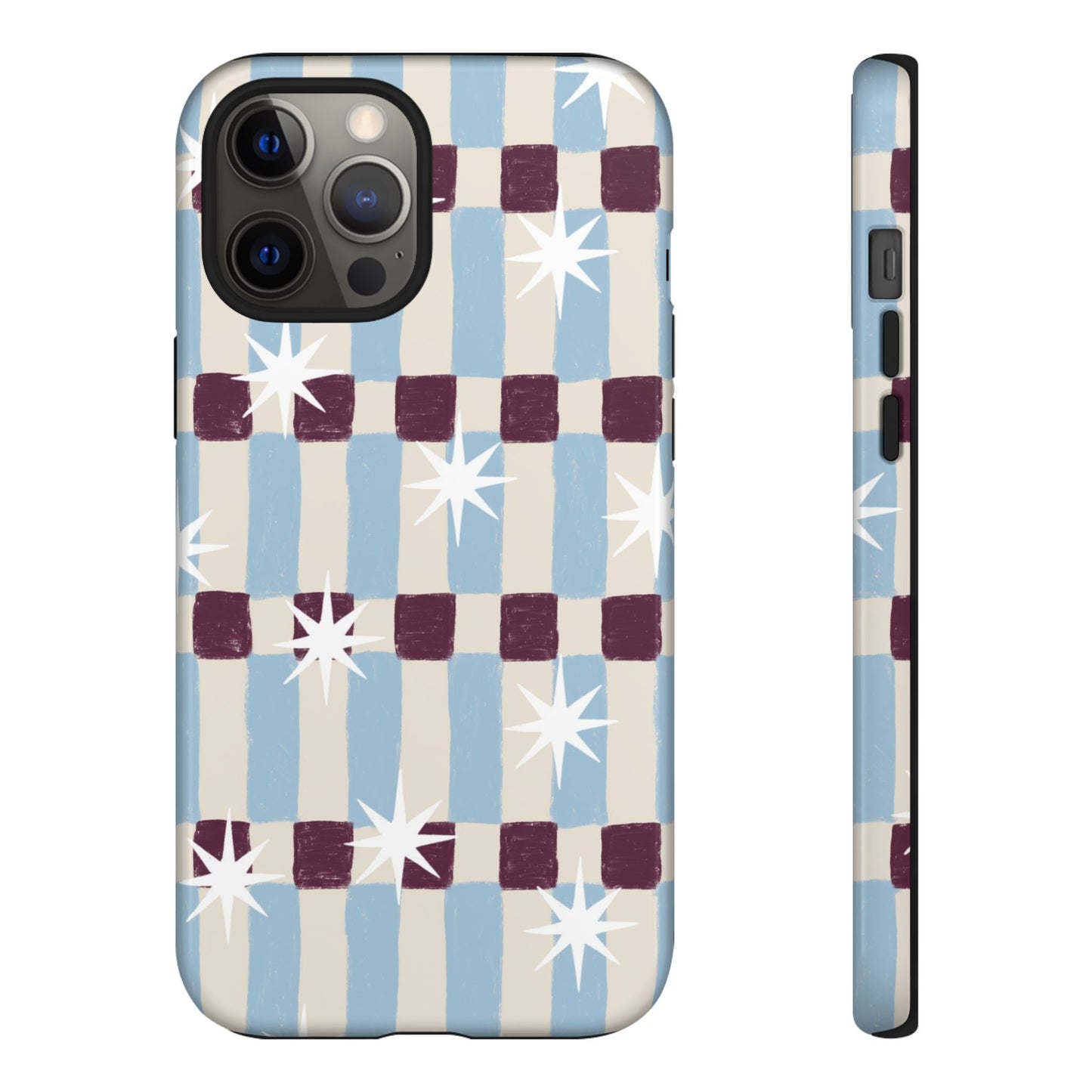 Blue Retro Starburst Tough Phone Case