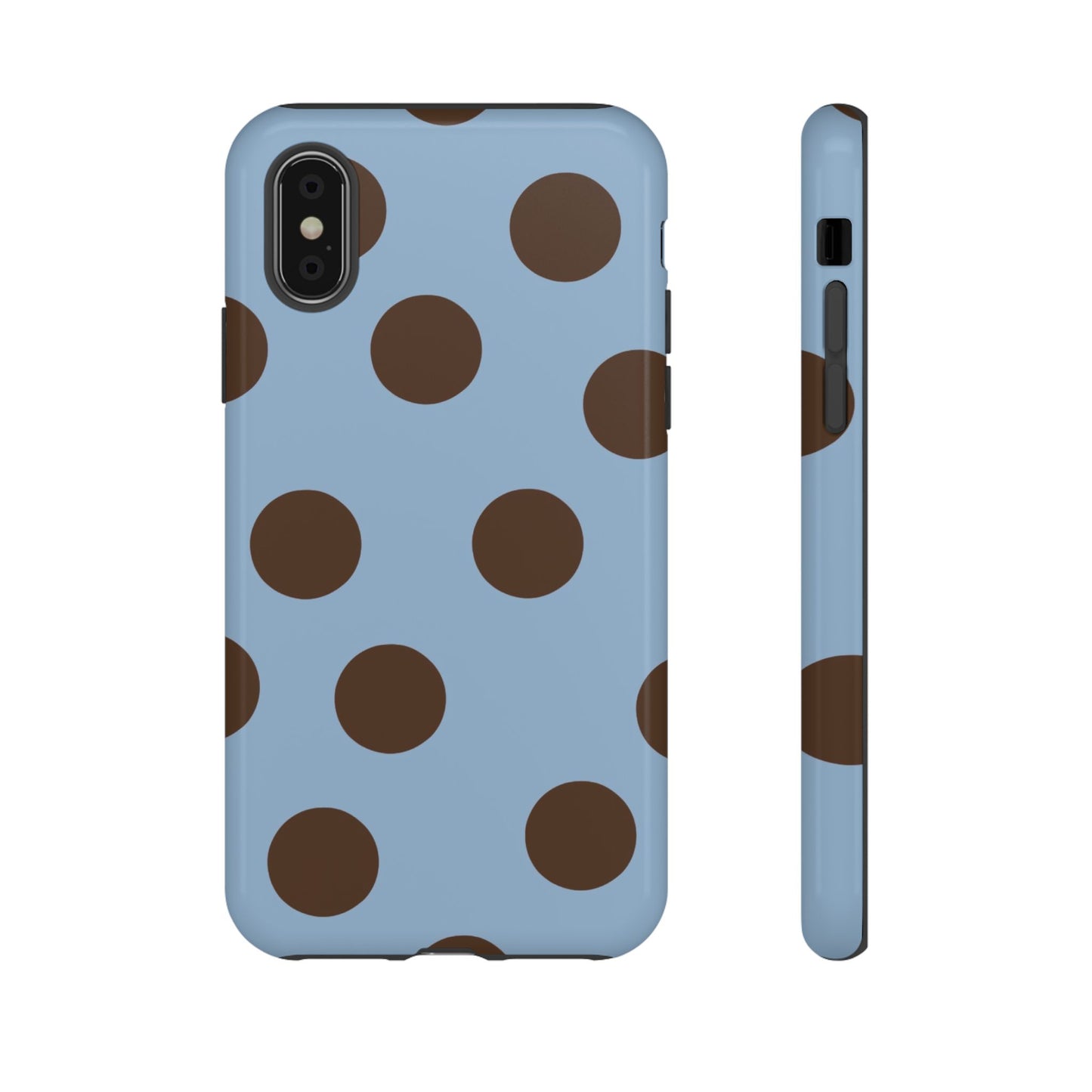 Blue & Brown Polka Dot Tough Phone Case