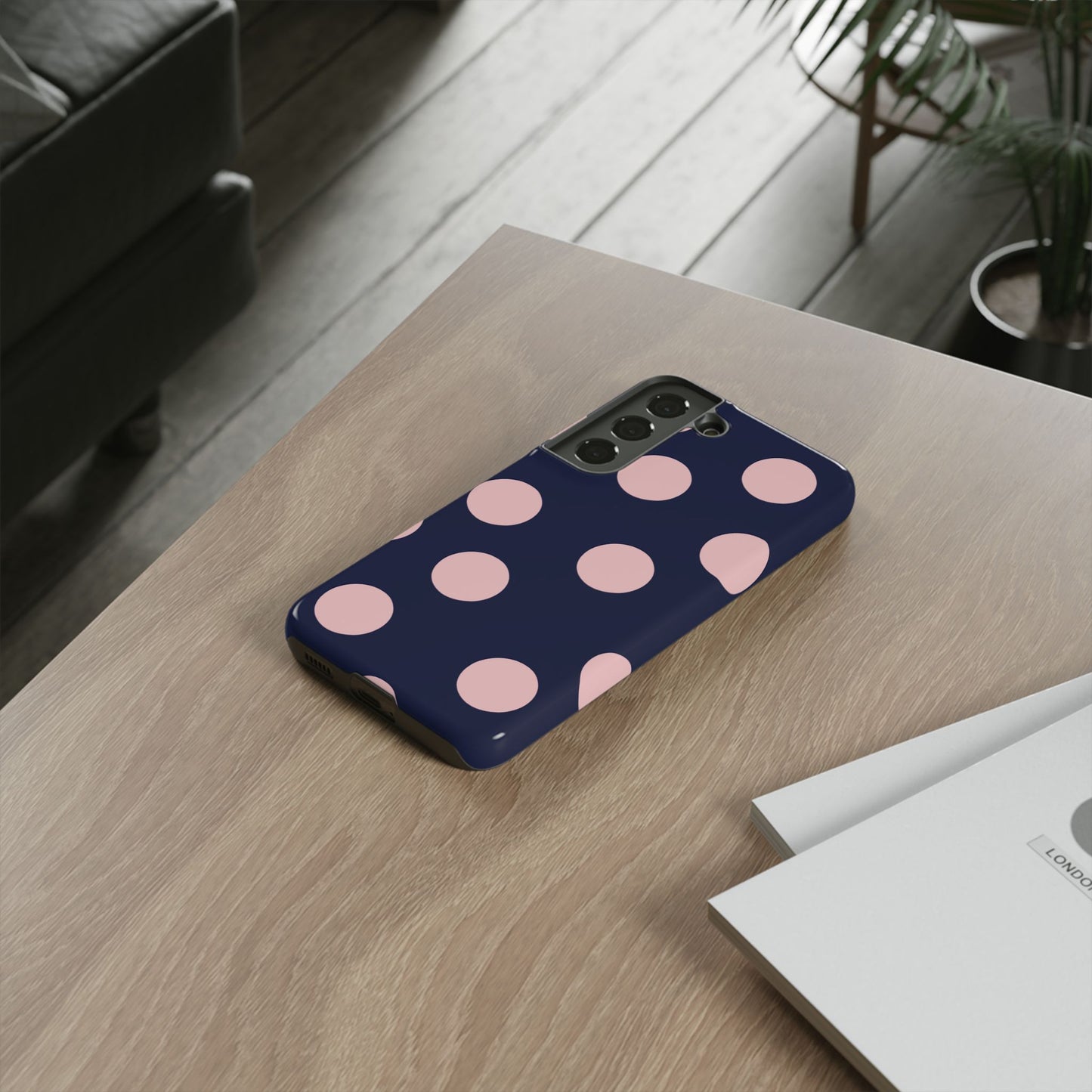 Blue & Pink Polka Dot Phone Case