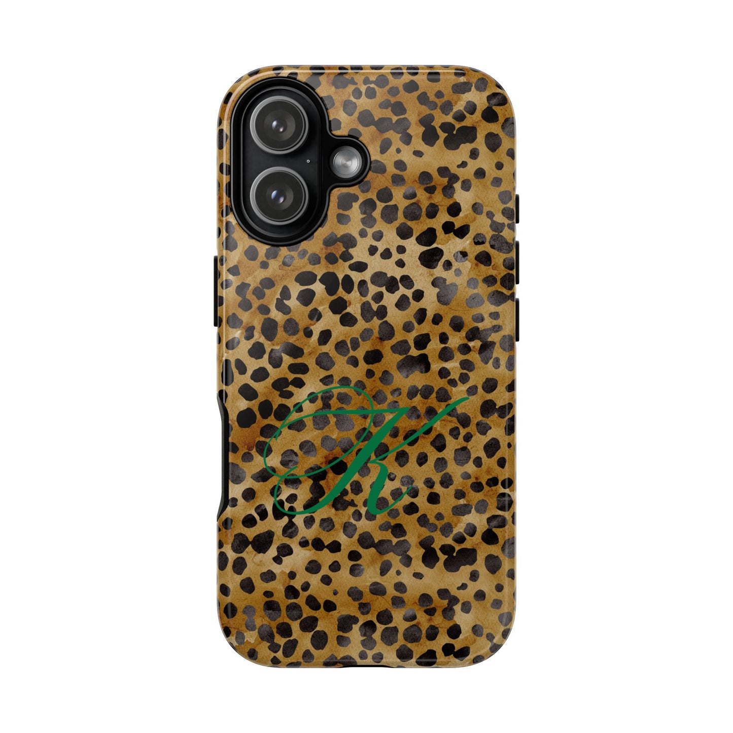 Personalized Initial Leopard Monogram Tough Case
