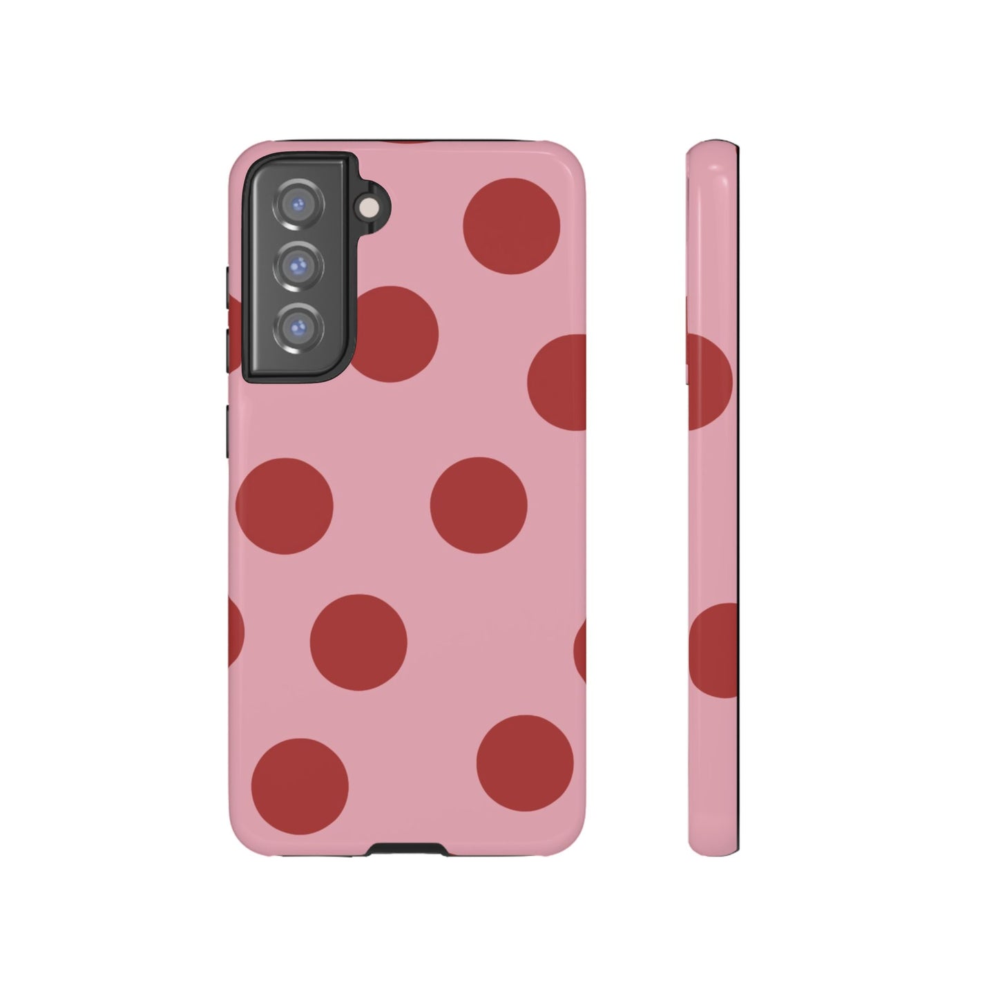 Pink & Red Polka Dot Tough Phone Case
