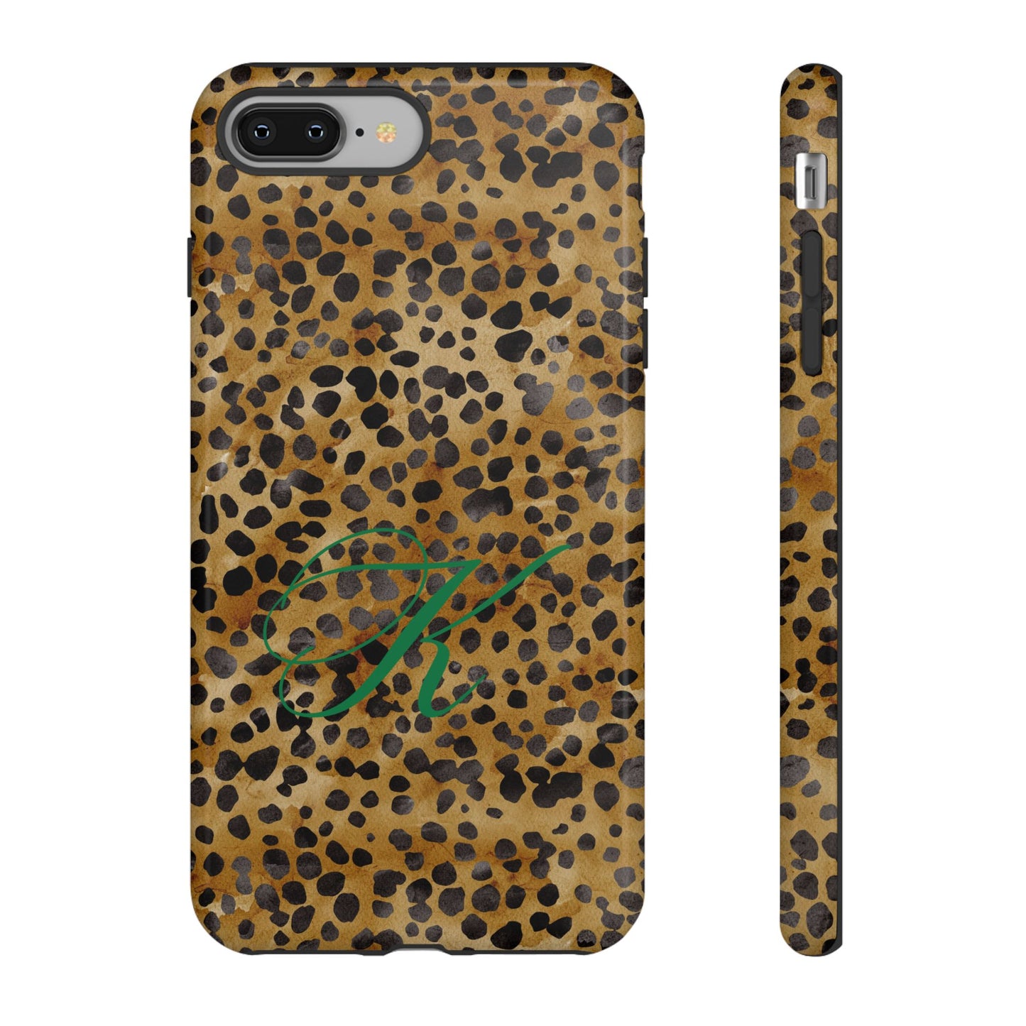 Personalized Initial Leopard Monogram Tough Case