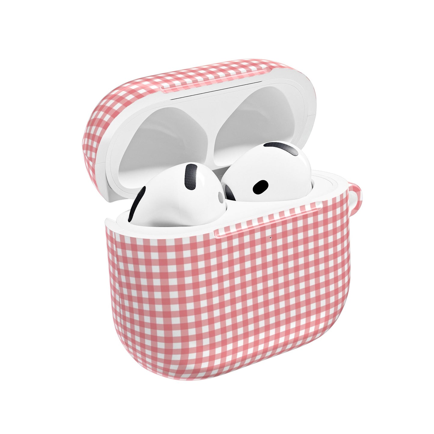 Gingham Pink AirPod Case — Cute Checkered Protective Cover