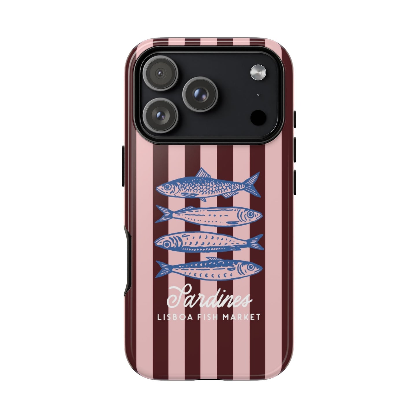 Striped Vintage Sardines Phone Case