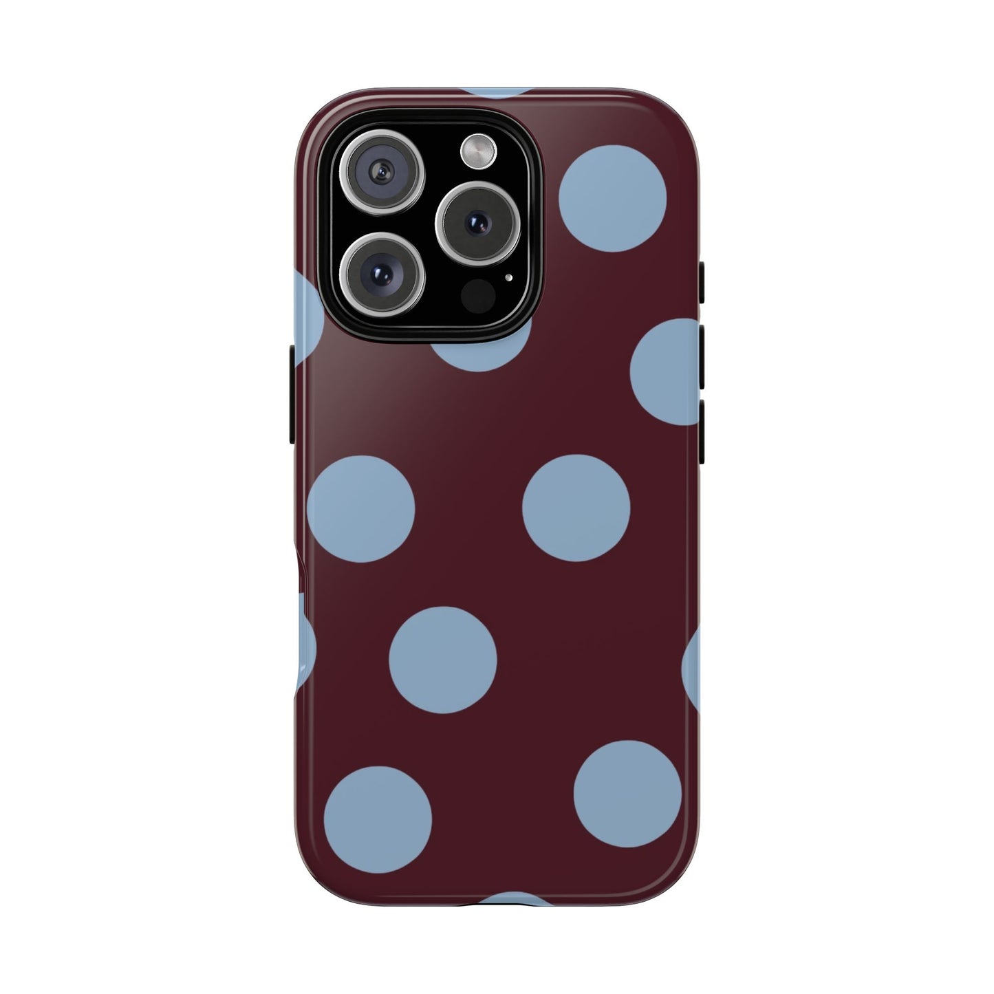 Blue & Burgundy Polka Dot Tough Phone Case