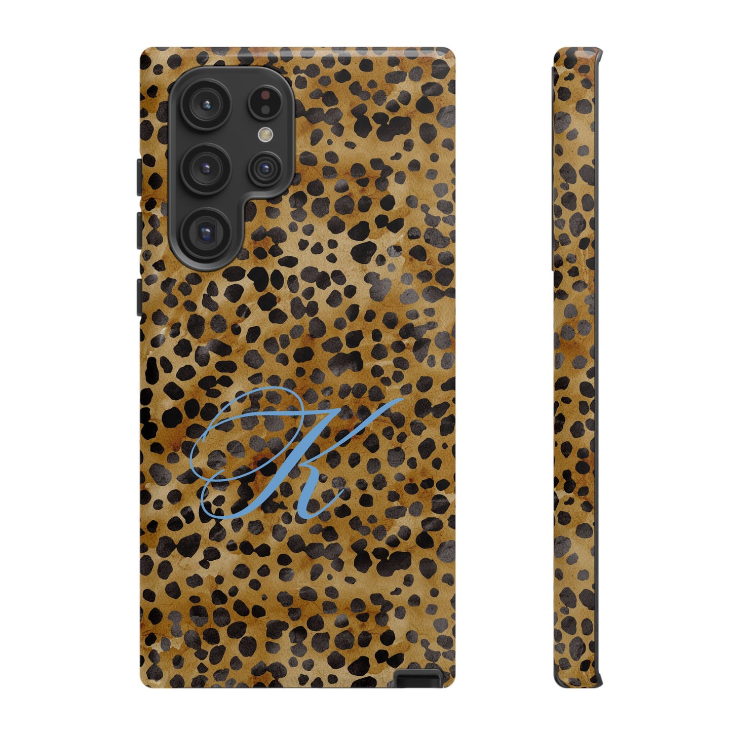 Personalized Initial Leopard Monogram Tough Case