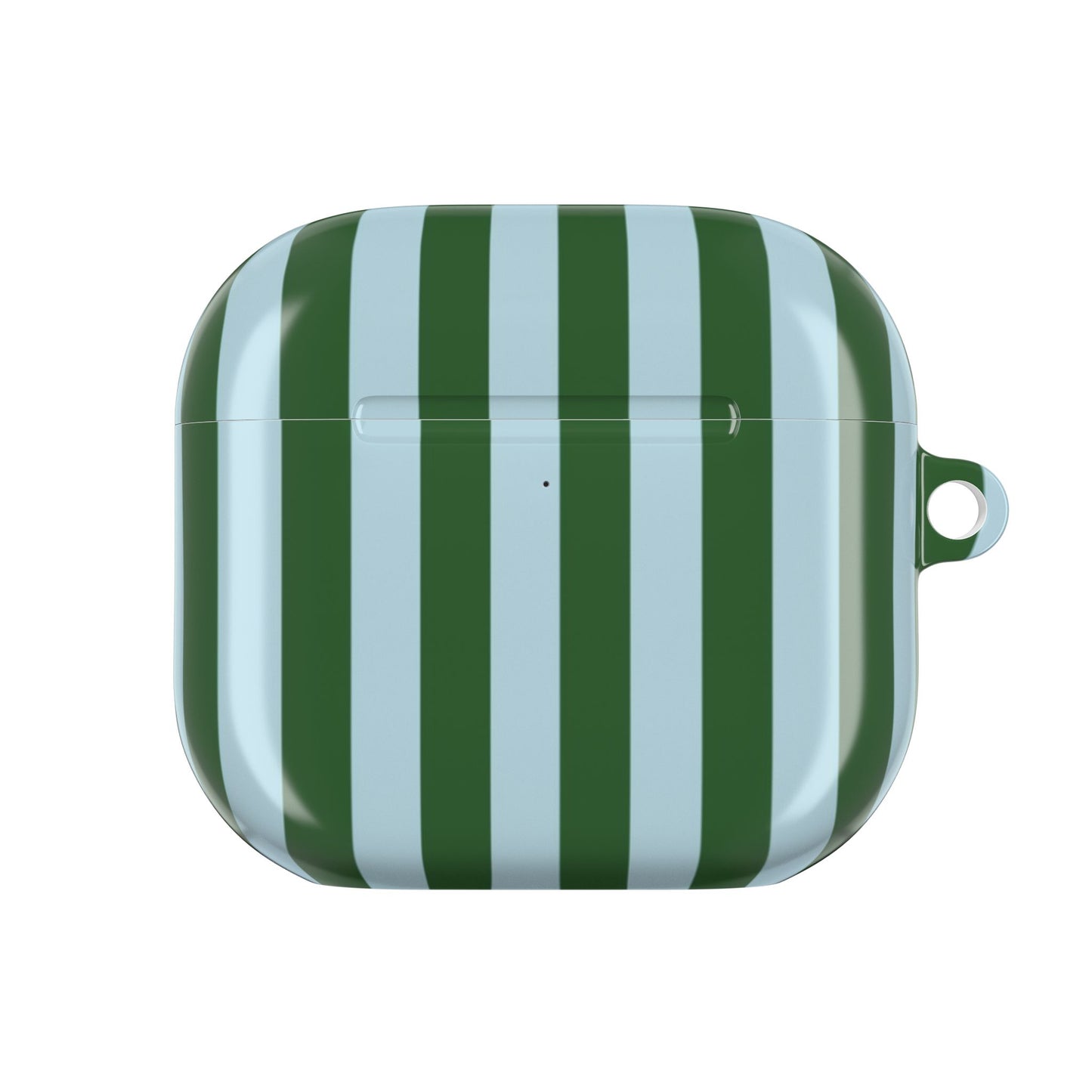 Striped Green AirPod Case – Retro Vertical Stripe Protective Cover