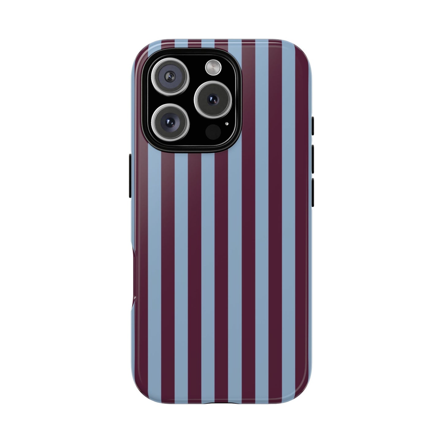 Blue & Burgundy Striped Tough Phone Case