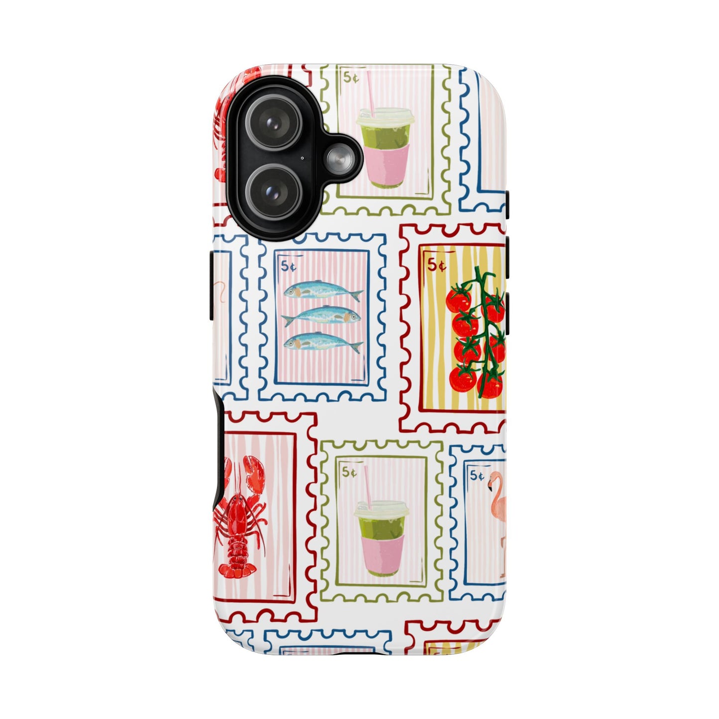 Stamp Pattern Phone Case — Vintage Coastal Icons