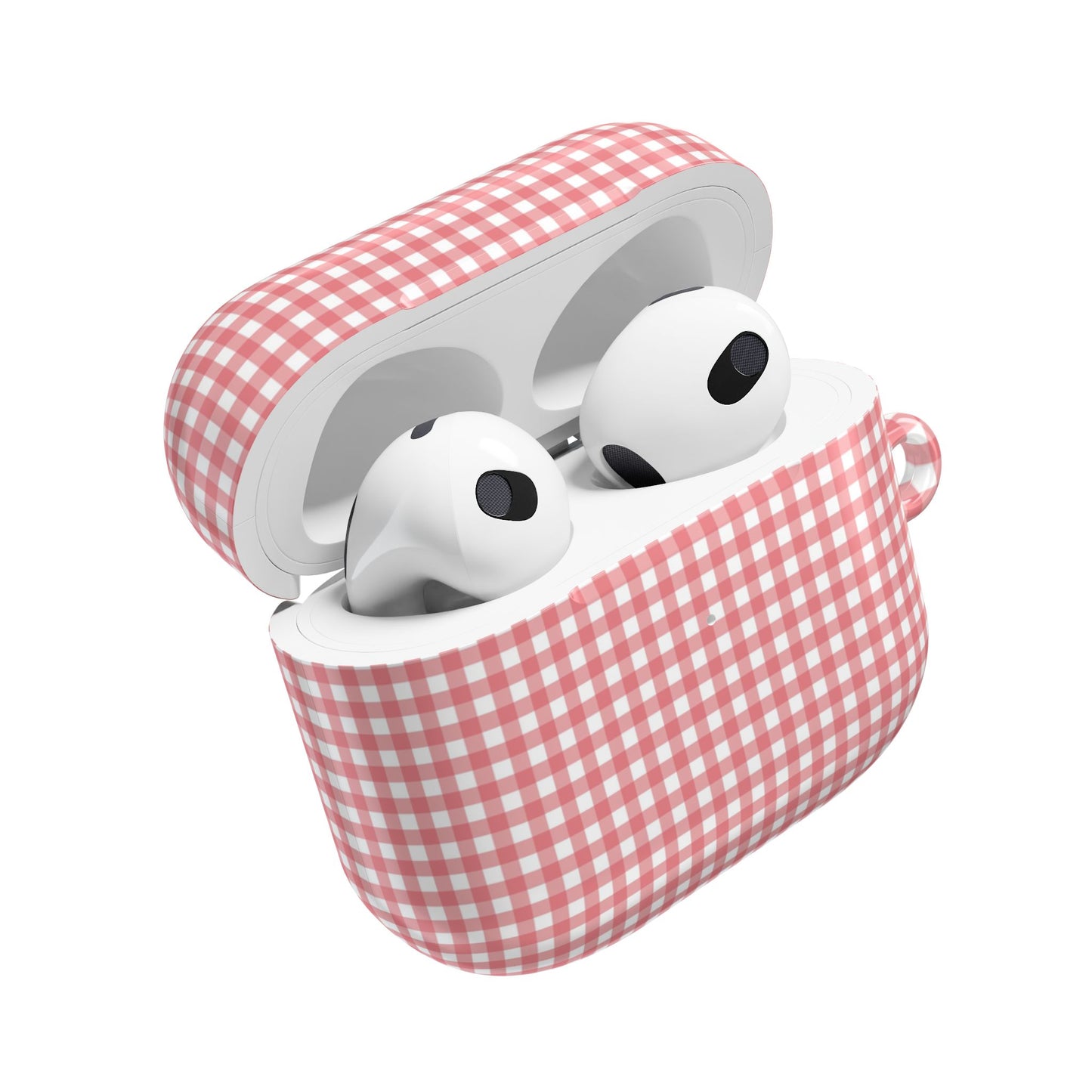Gingham Pink AirPod Case — Cute Checkered Protective Cover