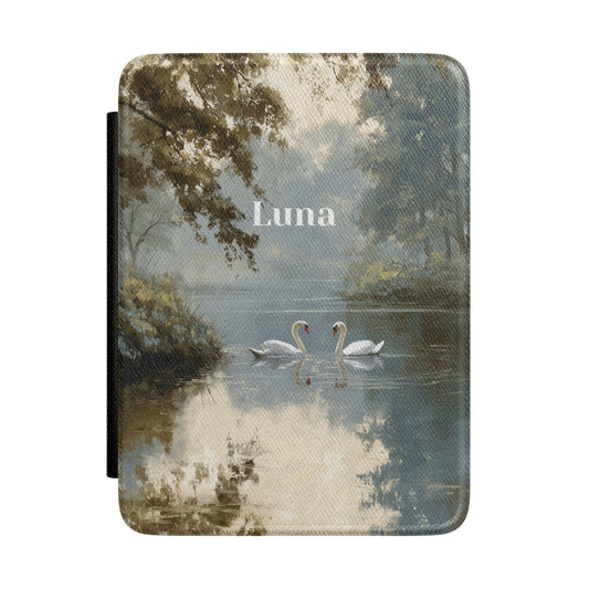 Custom Vintage Swan Kindle Case