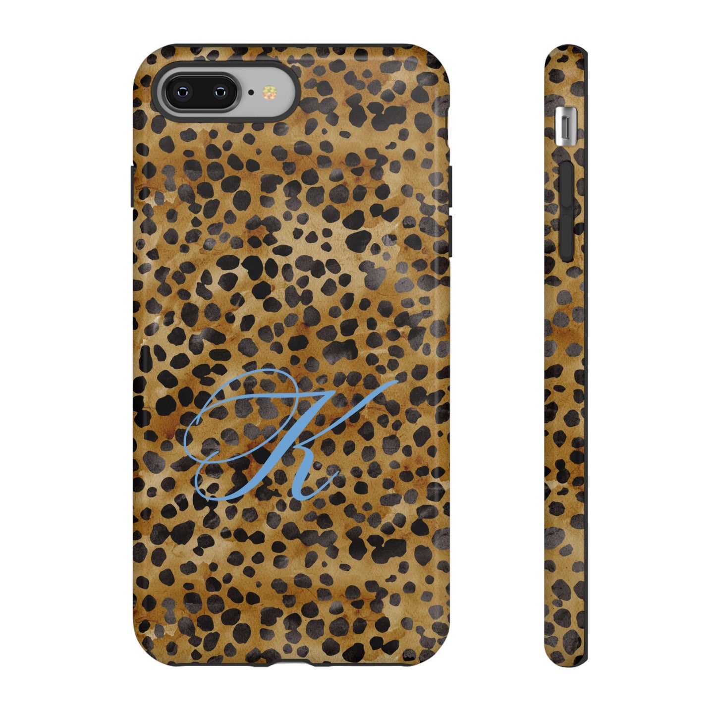 Personalized Initial Leopard Monogram Tough Case