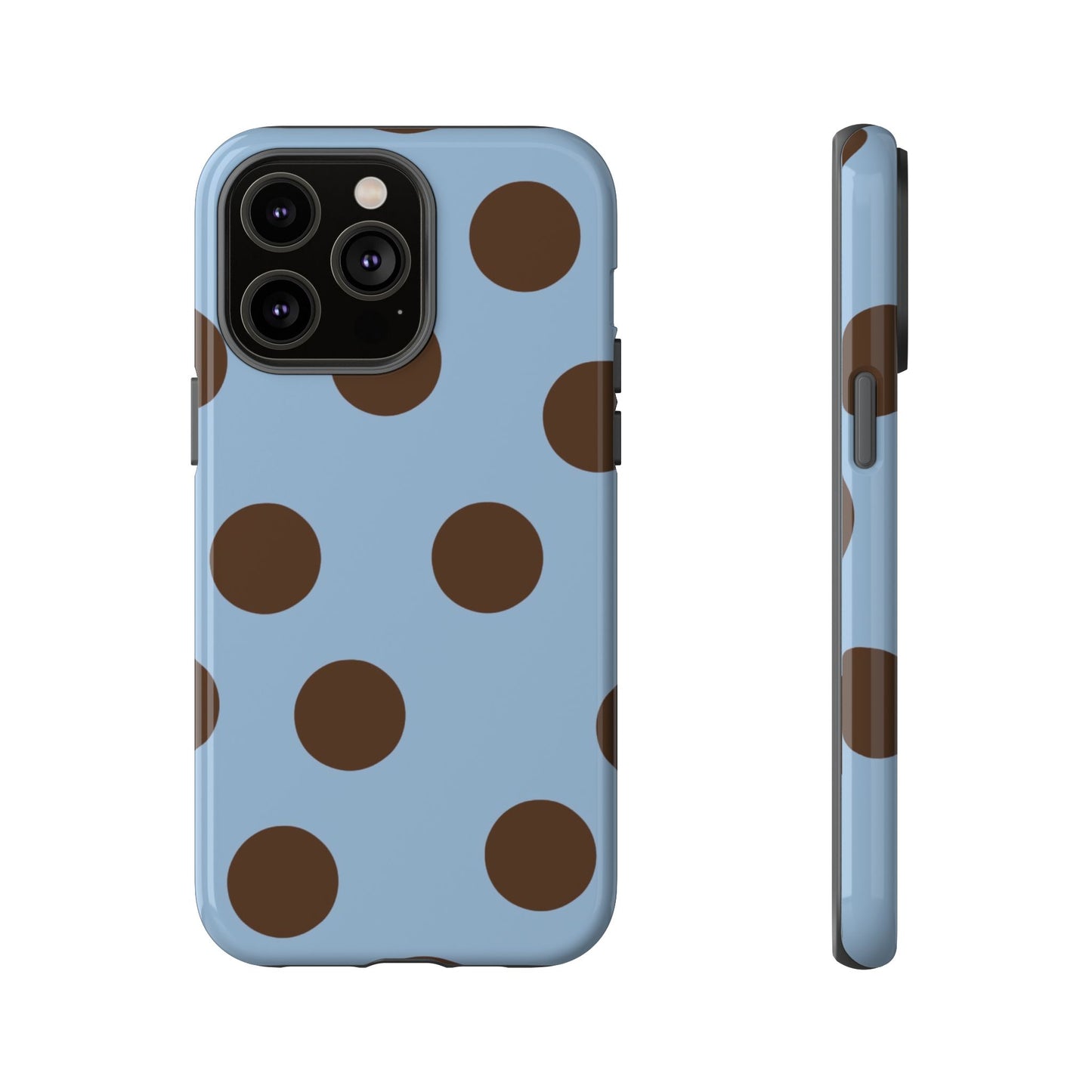 Blue & Brown Polka Dot Tough Phone Case