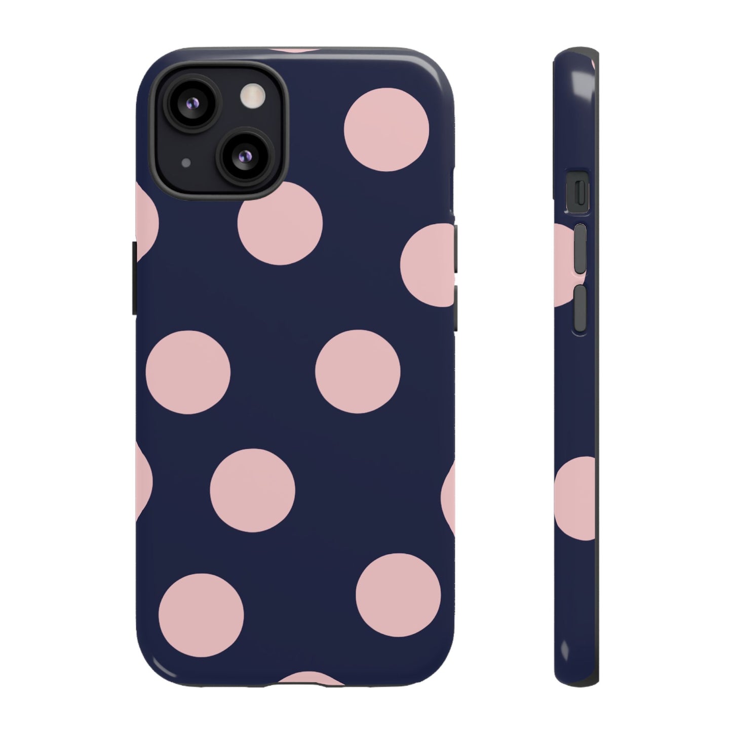 Blue & Pink Polka Dot Tough Phone Case