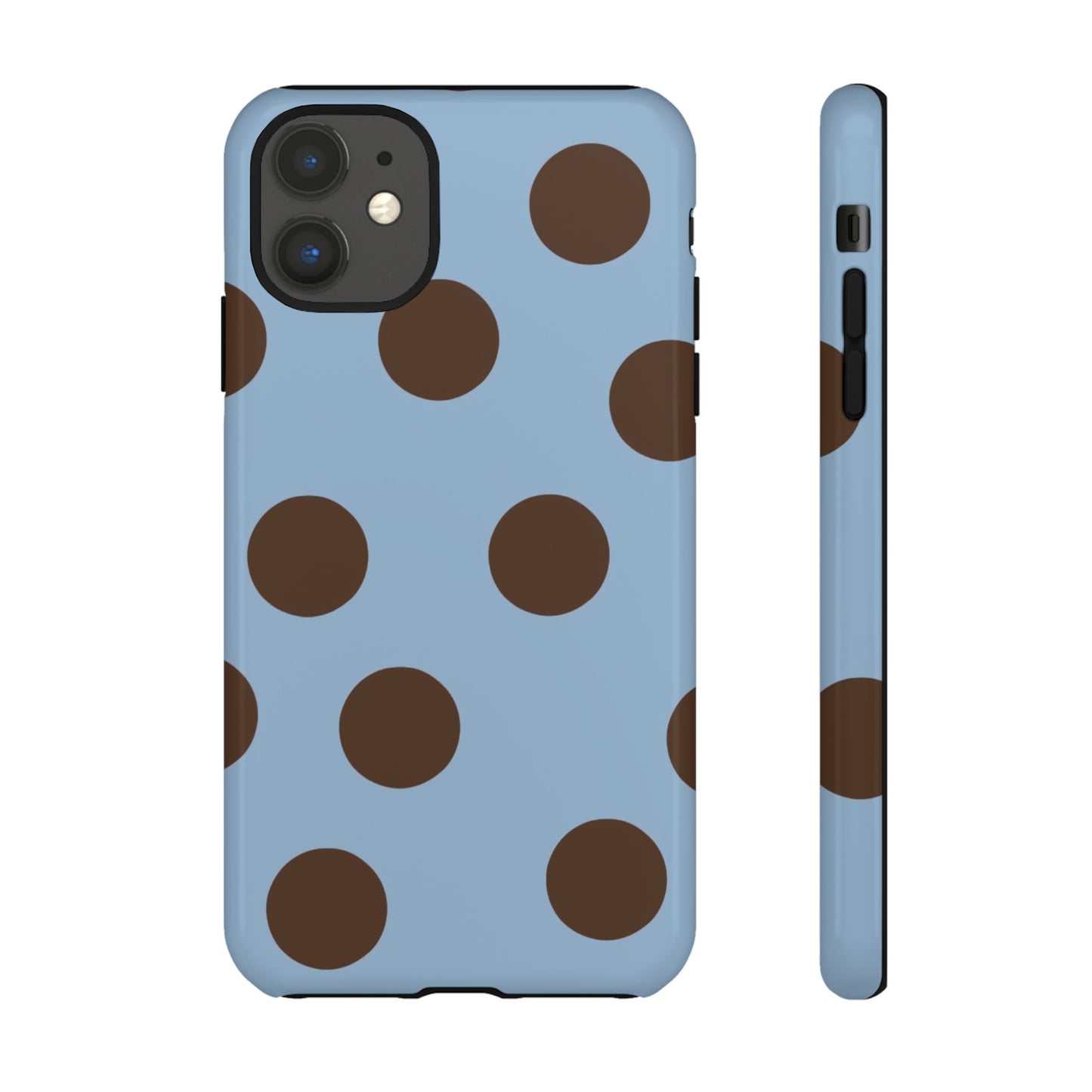 Blue & Brown Polka Dot Tough Phone Case