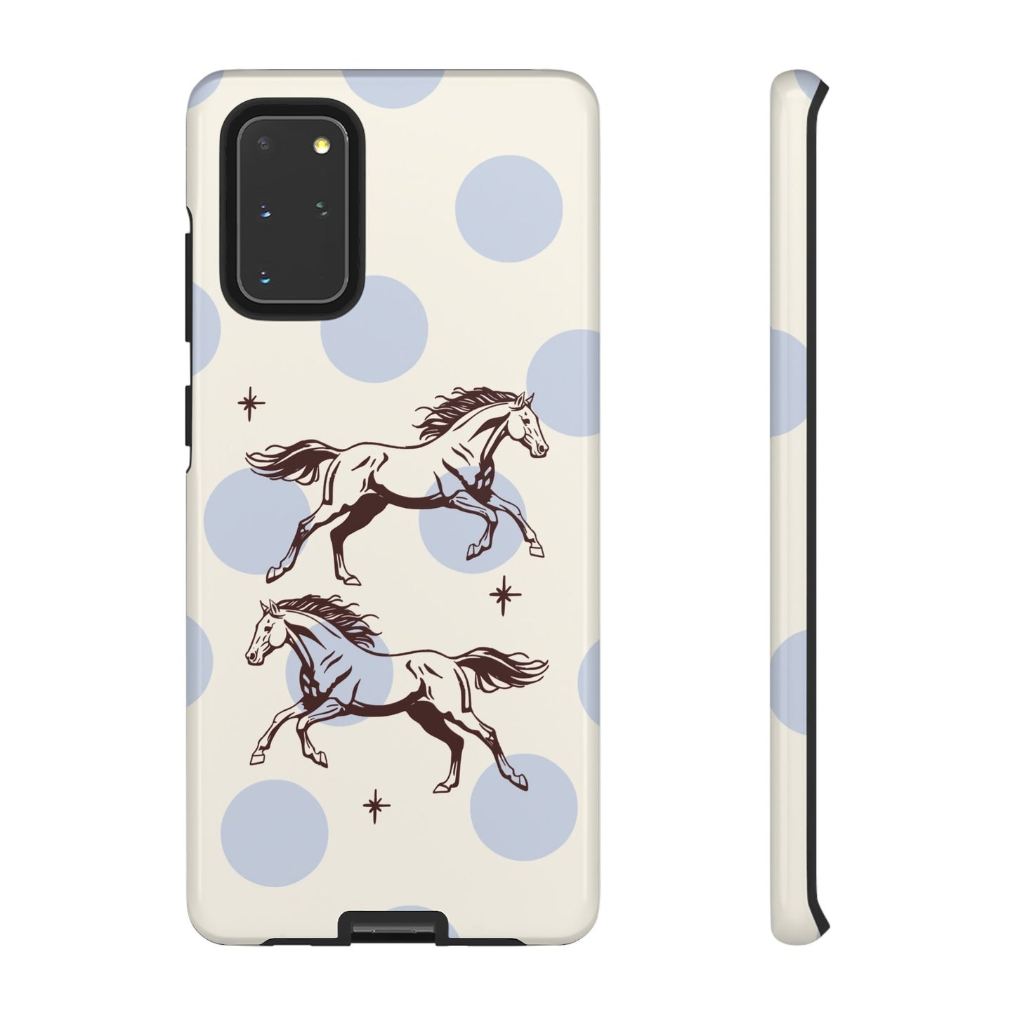Horse Polka Dot Phone Case — Vintage Running Horses iPhone Cover