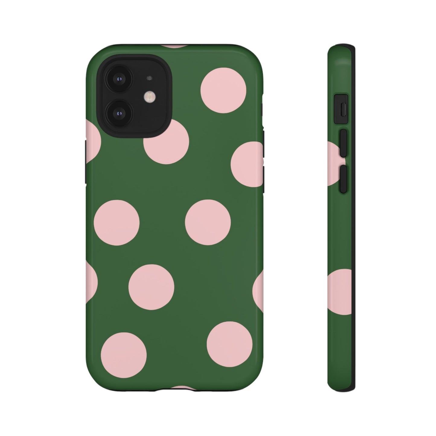 Pink & Green Polka Dot Tough Phone Case